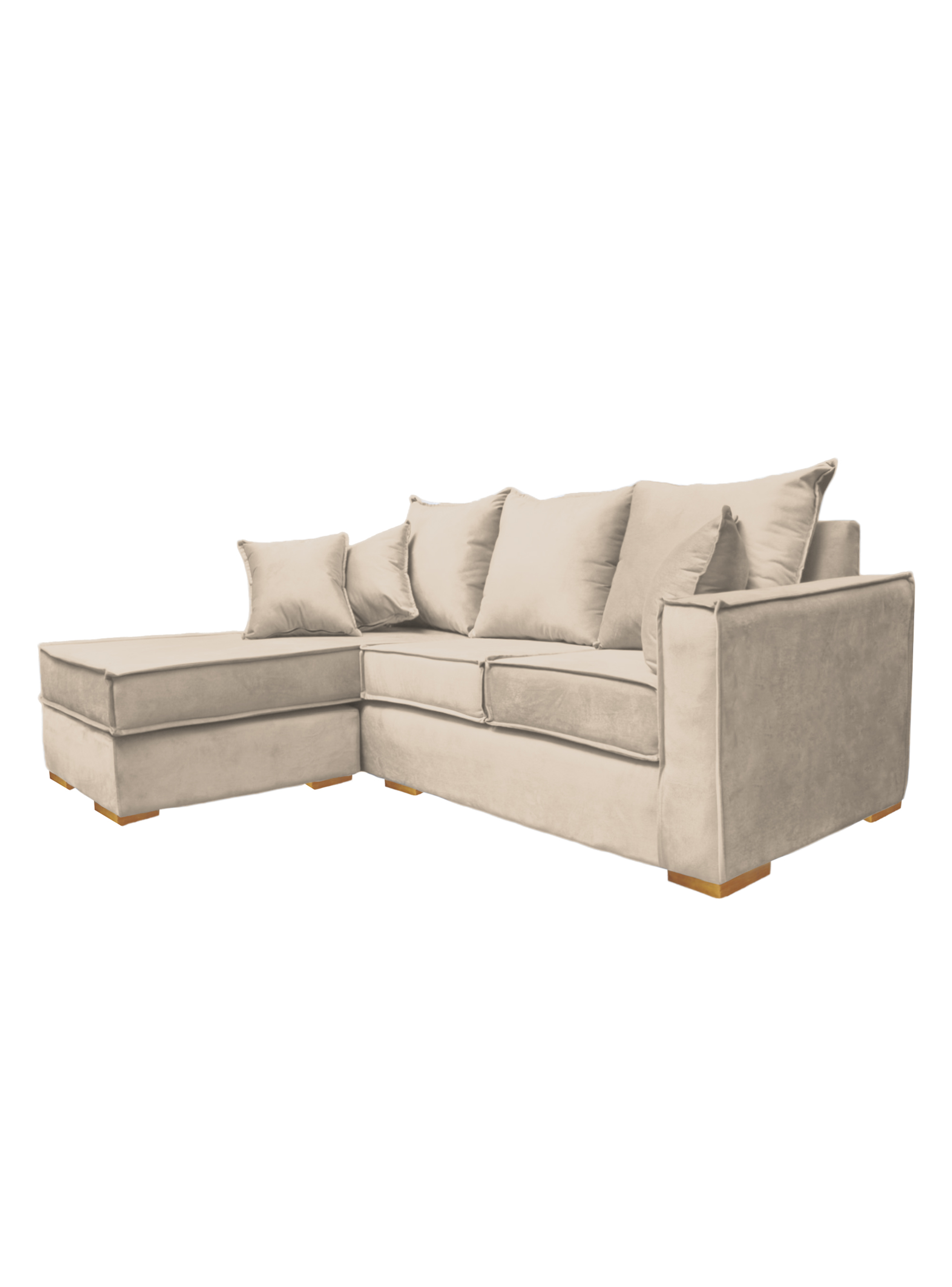Sofá Seccional Girona - Felpa Beige-2