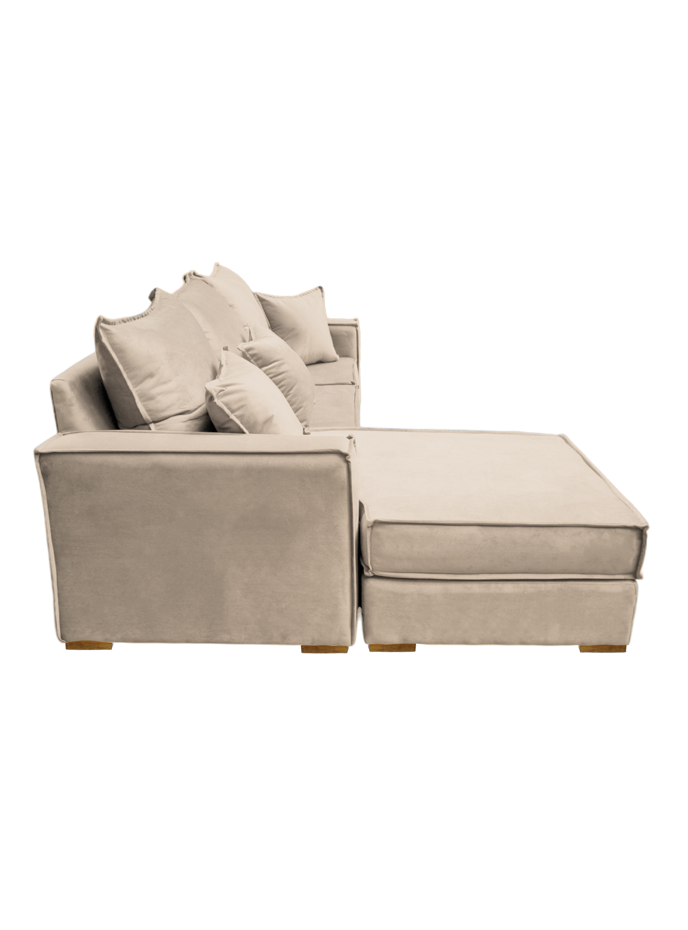 Sofá Seccional Girona - Felpa Beige-3