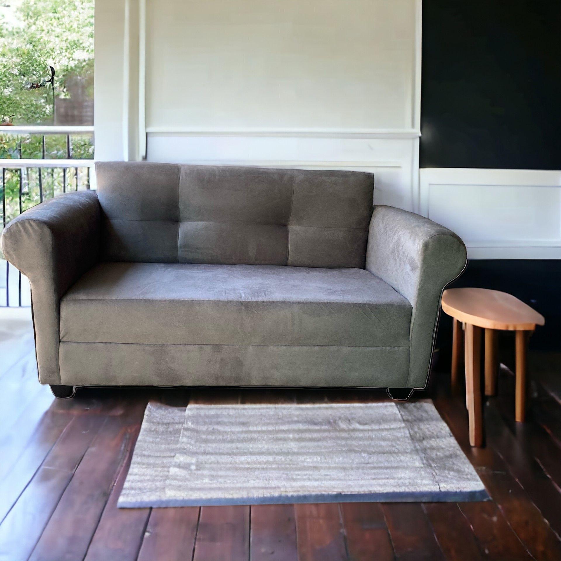 Sofa 2 Cuerpos Barcelona Felpa Gris -2