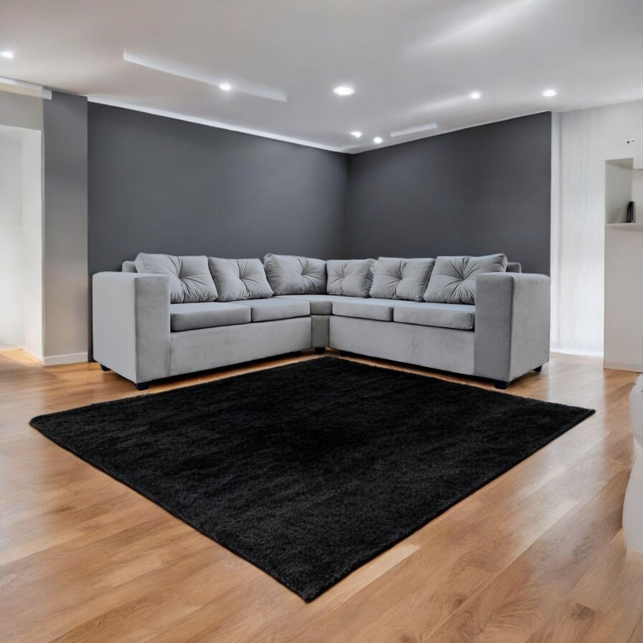 Sofa Seccional L San Sebastian Felpa Gris -2