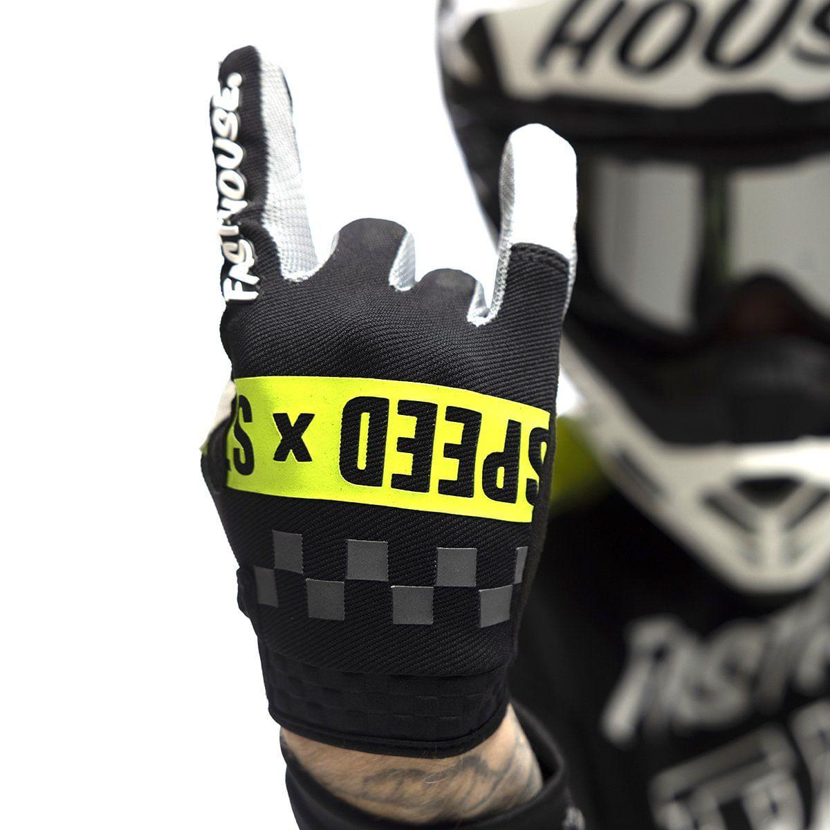Guantes Moto Mx Fasthouse Speed Style Bl/Neg-1