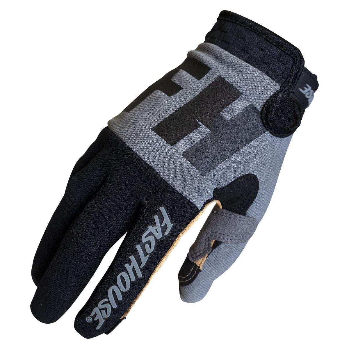 Guantes Moto Mx Fasthouse Speed Style Gris/Neg-0