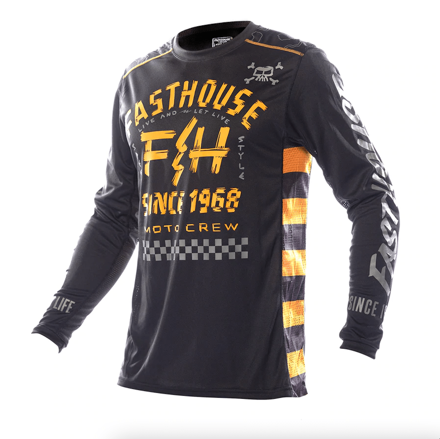 Jersey Moto Mx Fasthouse Off-Road Negro/Amarillo-0