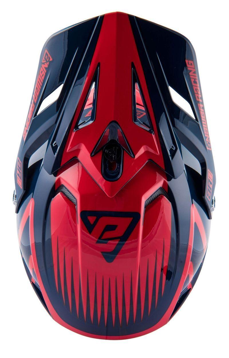 Visera Moto Mx Answer Ar-1 Rojo/Azul/Blanco-0