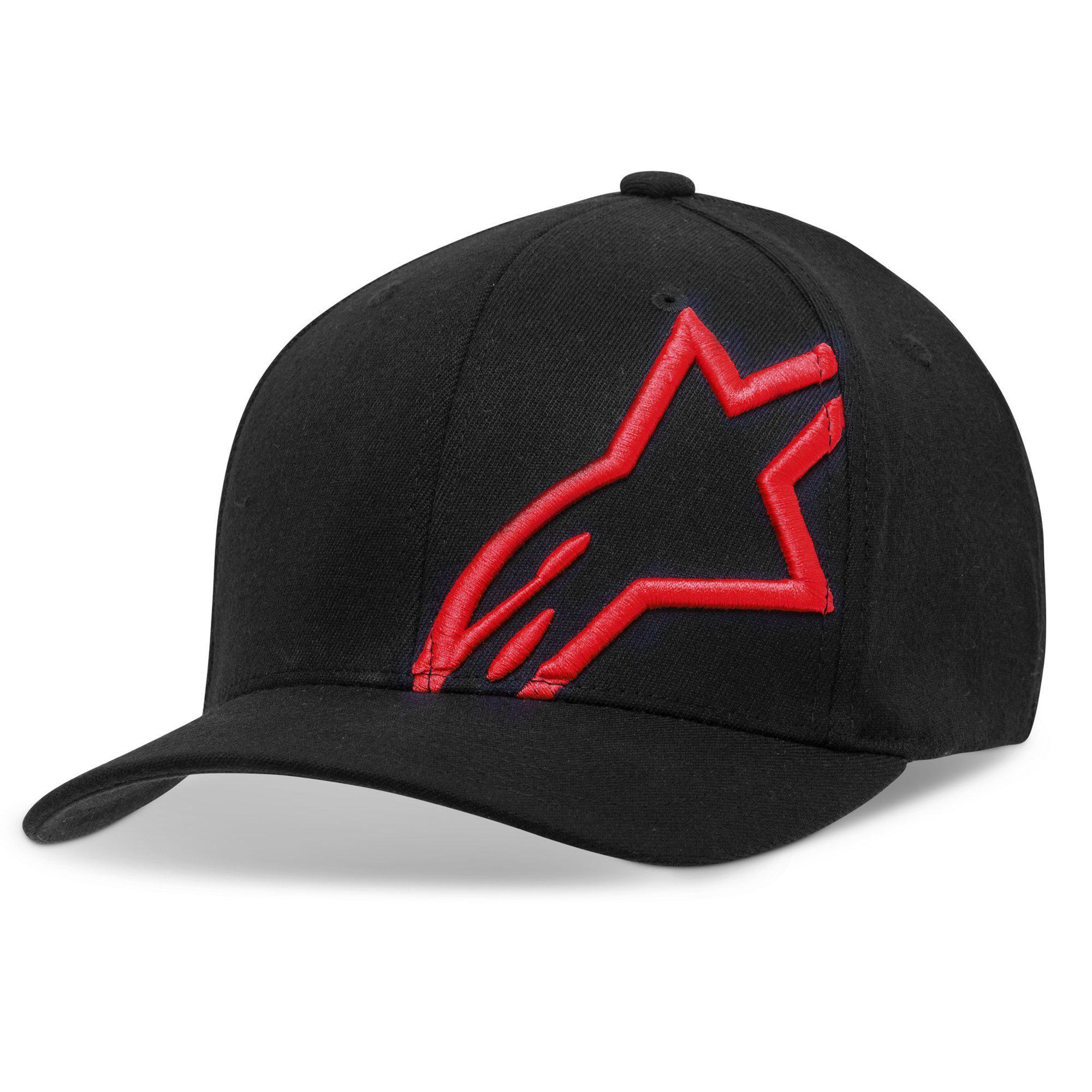 Gorro  Alpinestars Corp Shift Curved Negro/Rojo-0