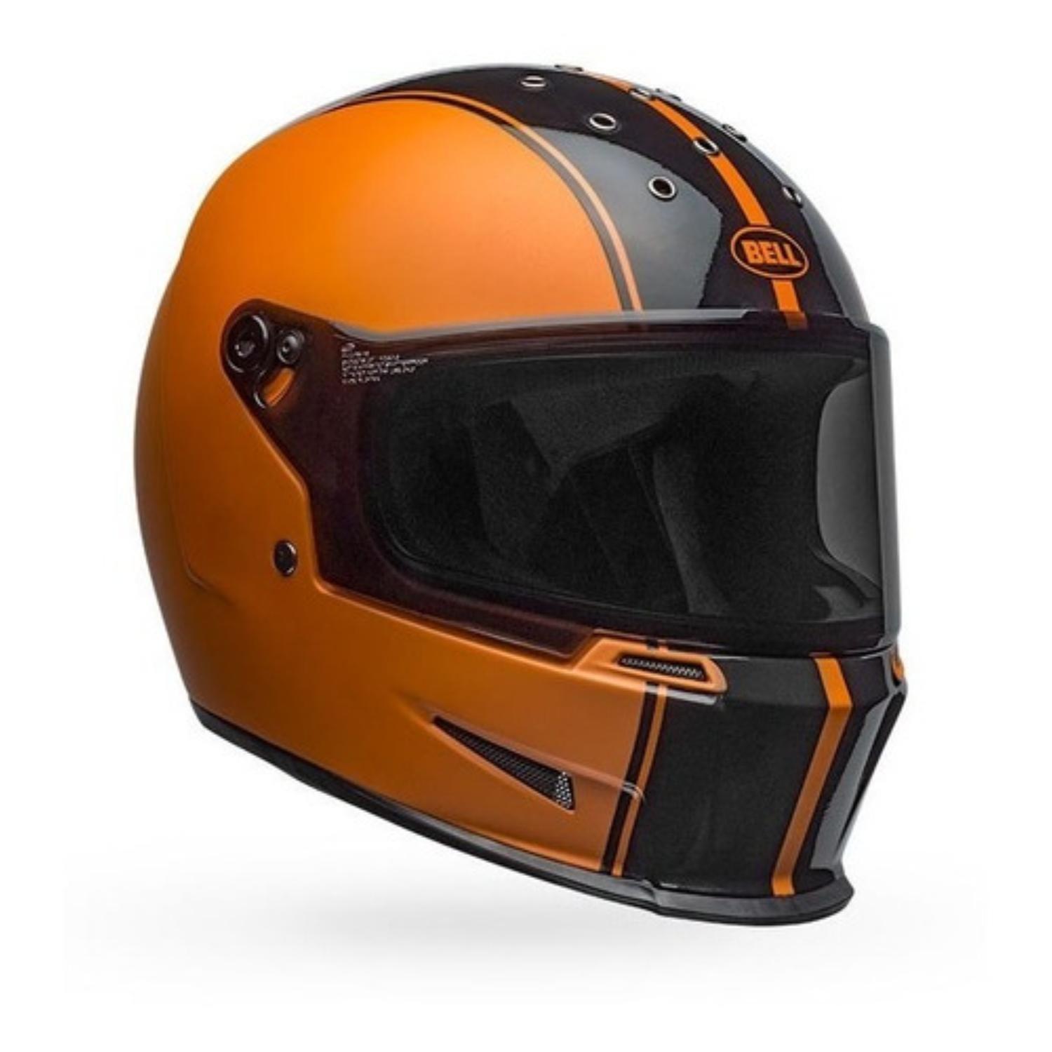 Casco Moto Calle Bell Eliminator Negro/Naranja-0