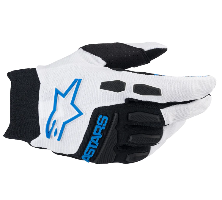 Guantes Ciclismo Astars Freeride Blanco/Celeste-0