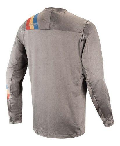 Jersey Ciclismo  Alps 4.0 Manga Larga Gris/Azul-1