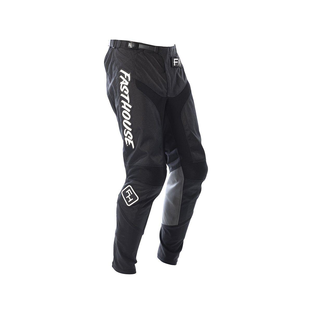 Pantalon Moto Mx Niño Fasthouse Grindhouse Negro-1