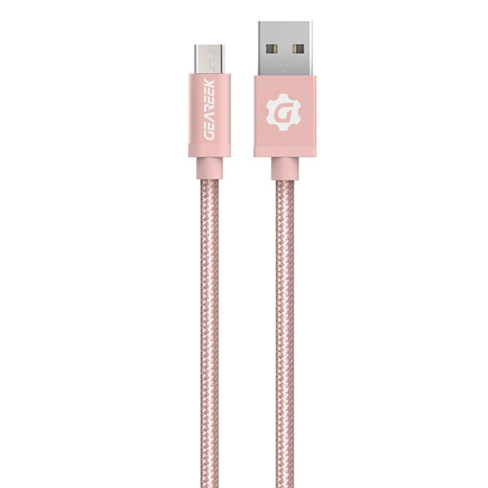 Cable Micro USB Rosado Premium Braided-0