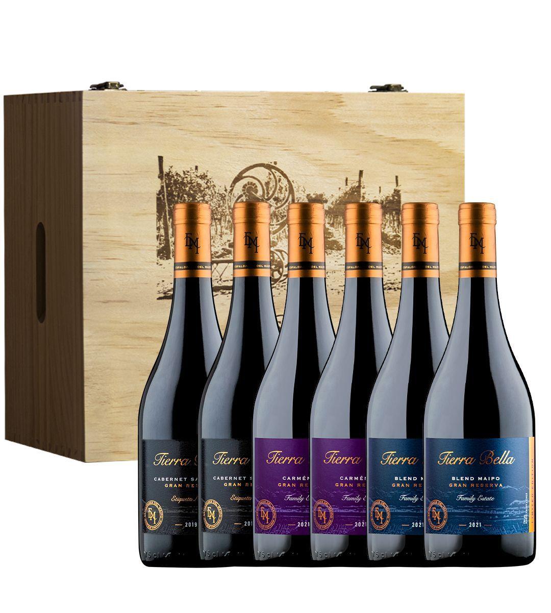 CAJA MADERA 6 VINOS TIERRA BELLA GRAN RESERVA-0