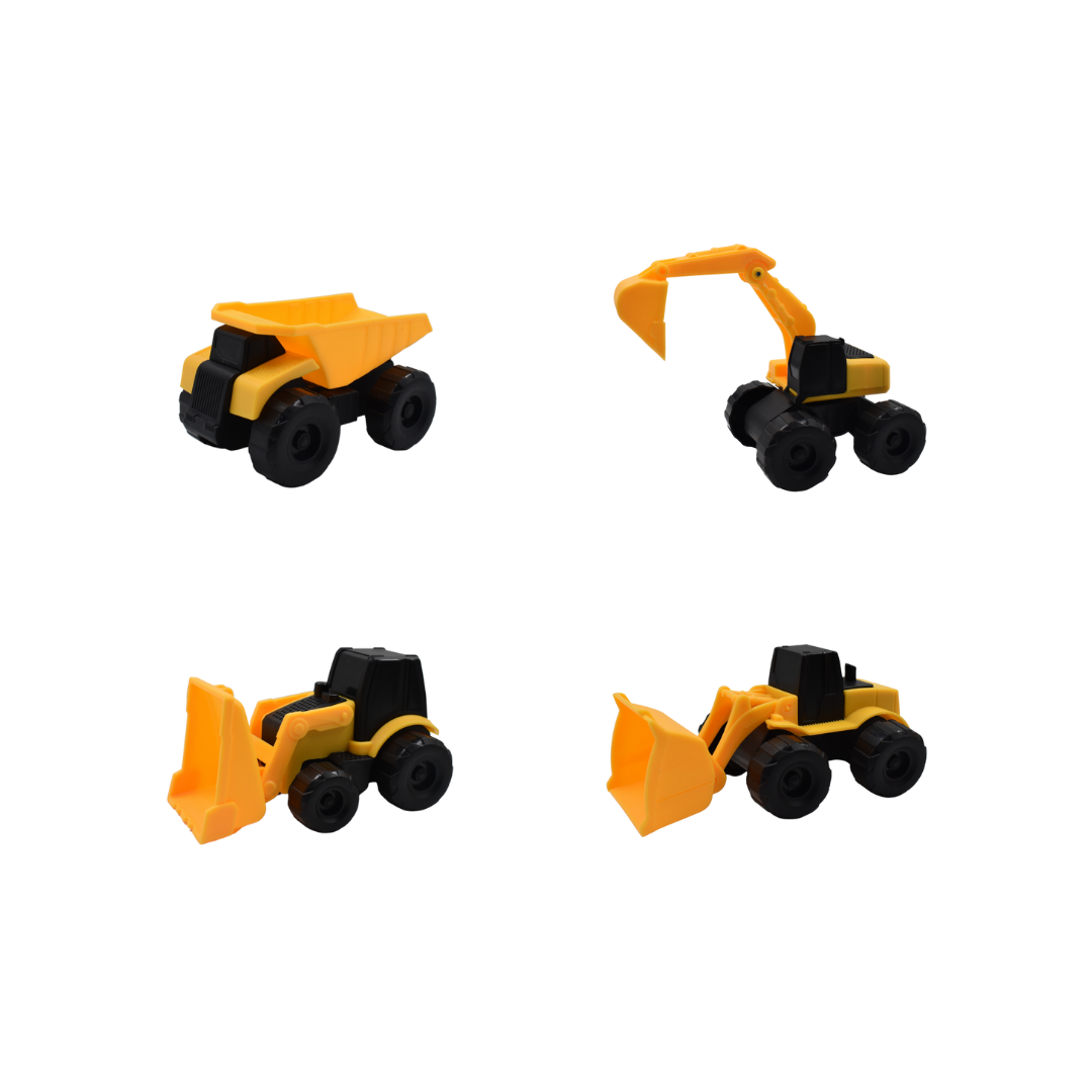 Set de Vehículos de Construcción para Niños – 4 Camiones | Juguete Infantil-7