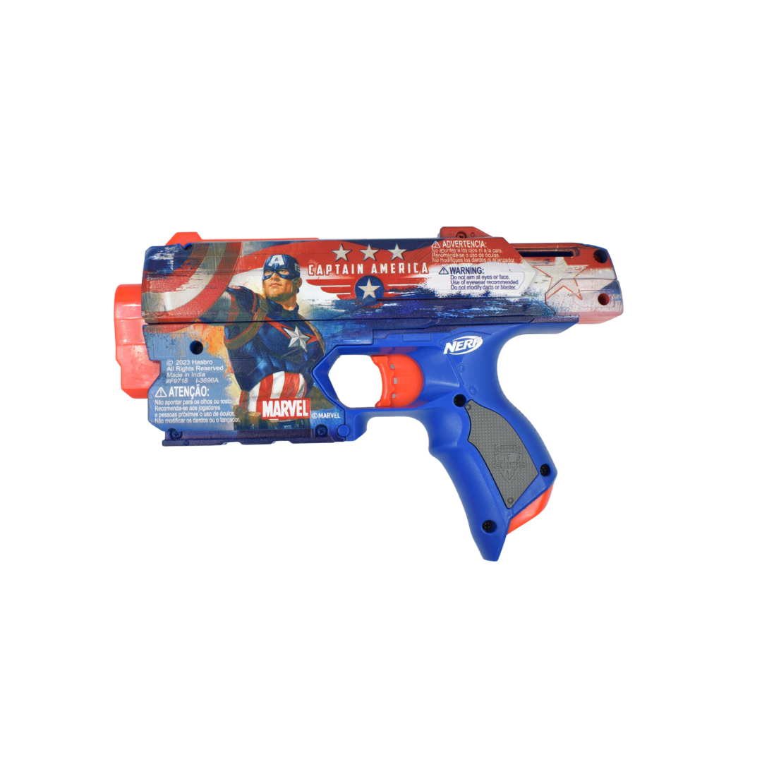 Lanzador Nerf Capit n Am rica Marvel con Funda y 10 Dardos-4