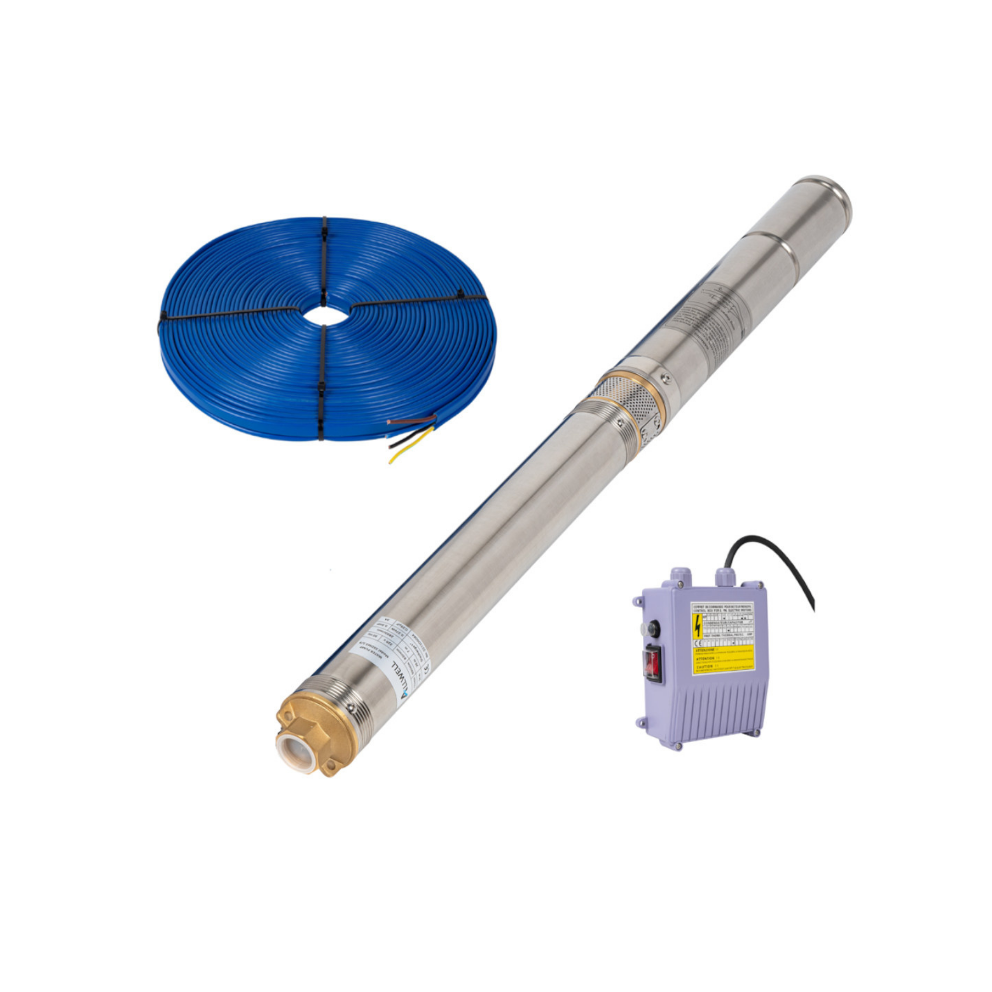 BOMBA SUMERGIBLE POZO ALLWELL 3" 1.5 HP Q+ 3SDM3.5/22-1.1-0