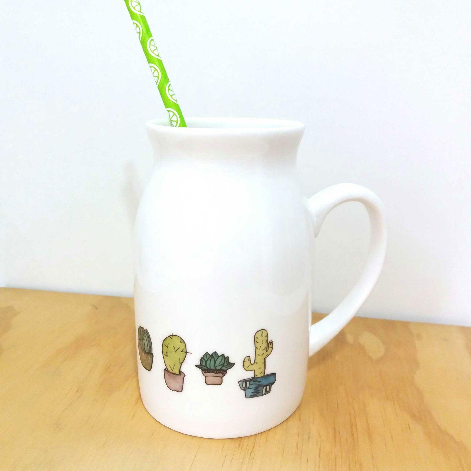 Jarro lechero cerámica cactus Paper Home-0