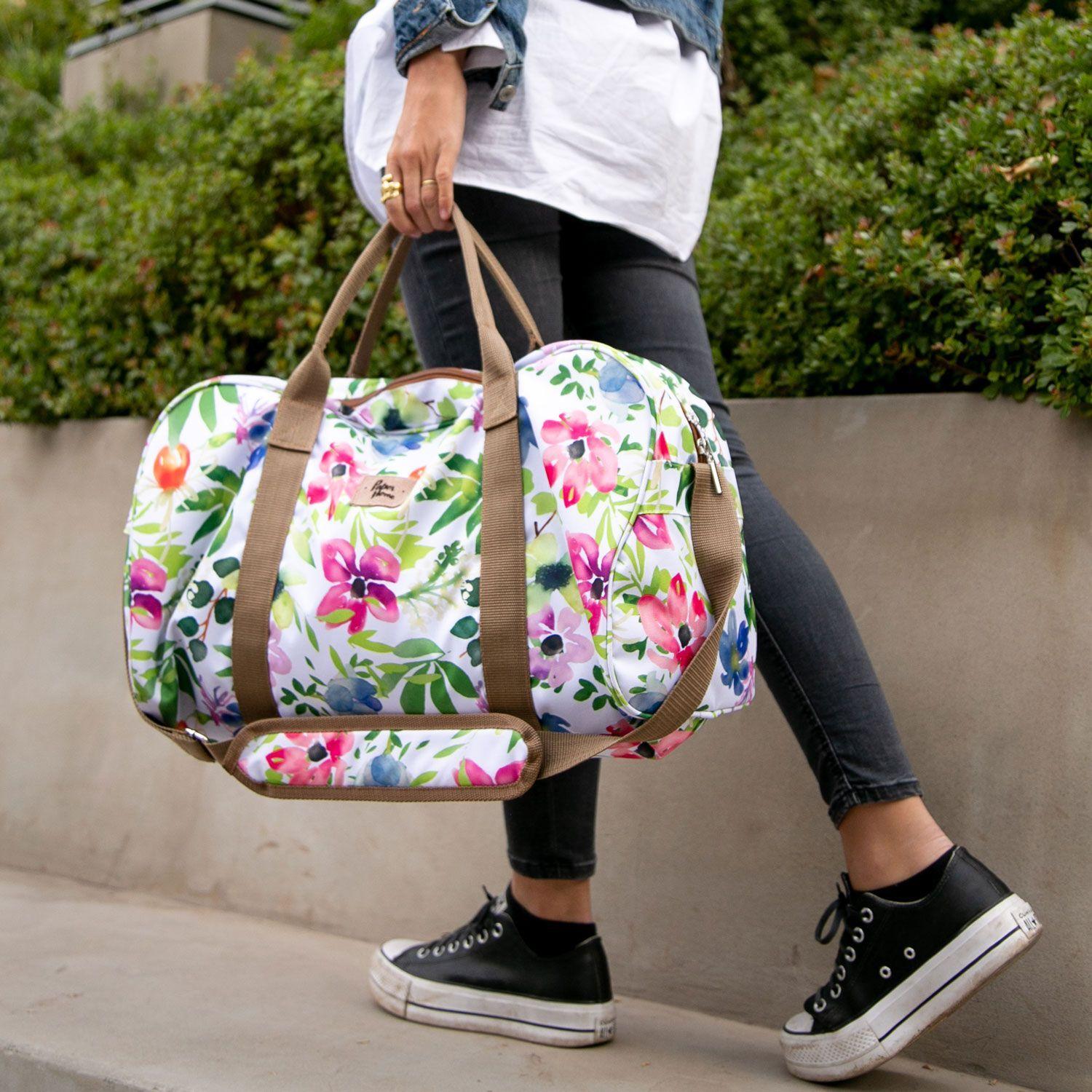 Bolso de viaje sustentable flores Paper Home-2