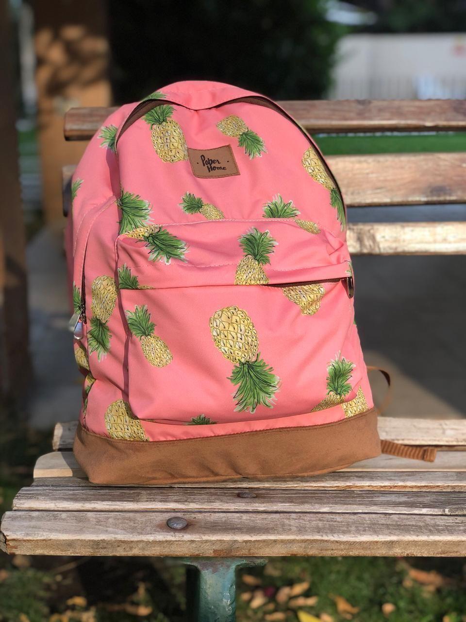 Mochila sustentable escolar piñas Paper Home-3