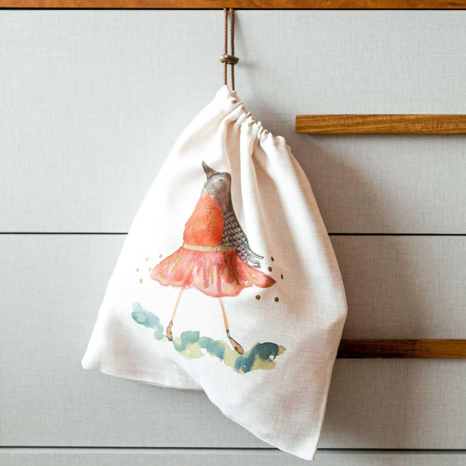 Bolsa organizadora de juguetes infantiles y bebés diseño pájaro bailarín Paper Home-3