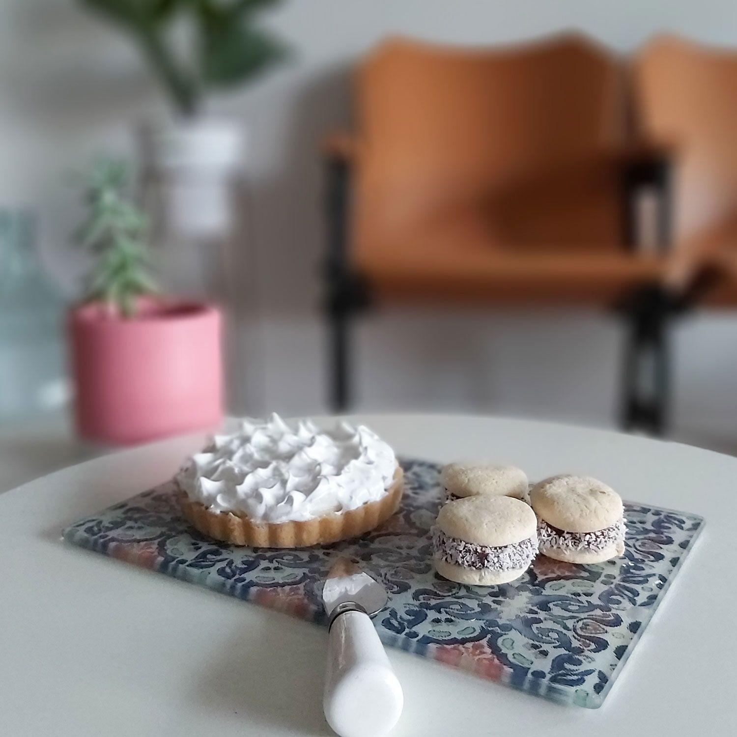 Tabla para cortar o picar de vidrio 28,5 x 20 cm mosaico Paper Home-2