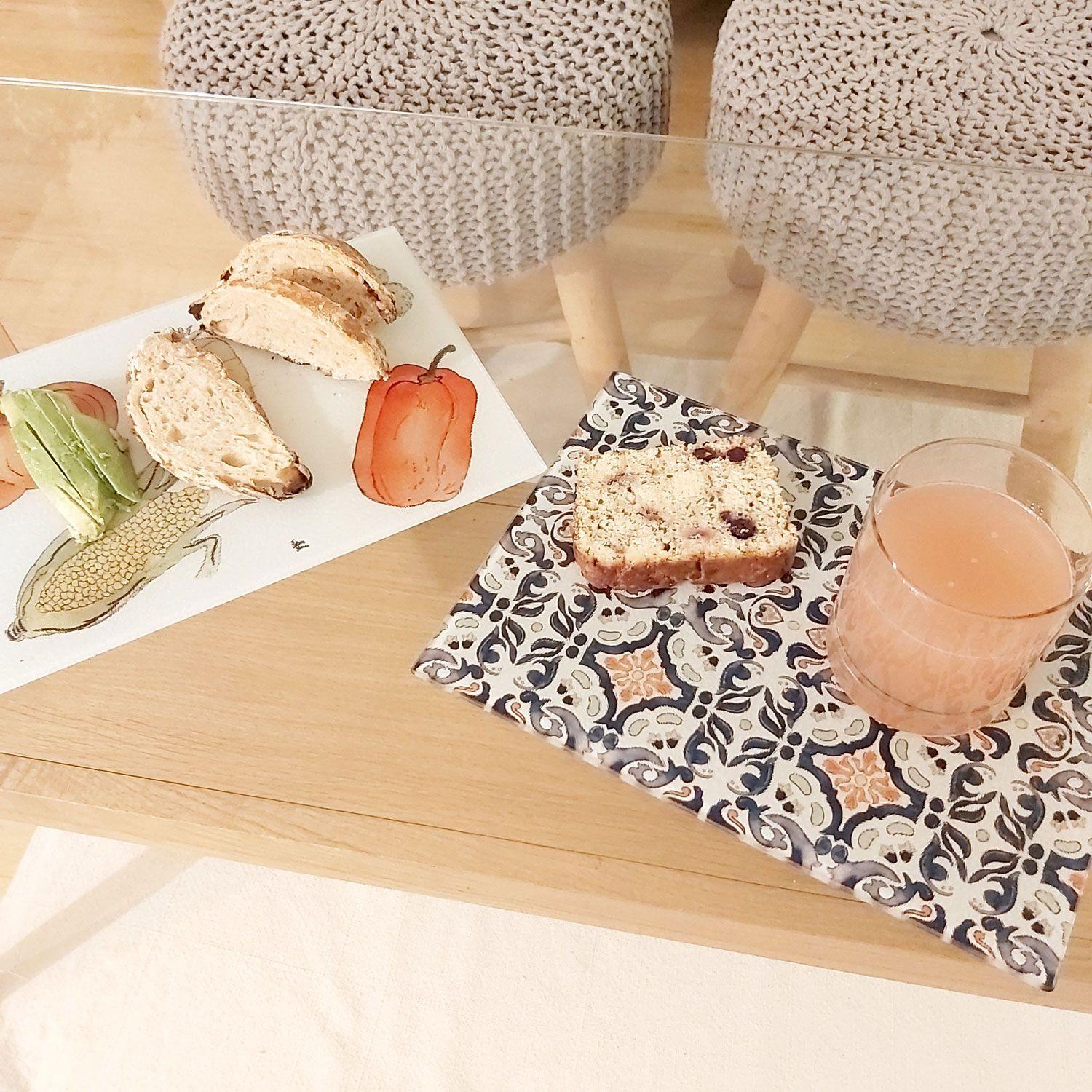 Tabla para cortar o picar de vidrio 28,5 x 20 cm mosaico Paper Home-4