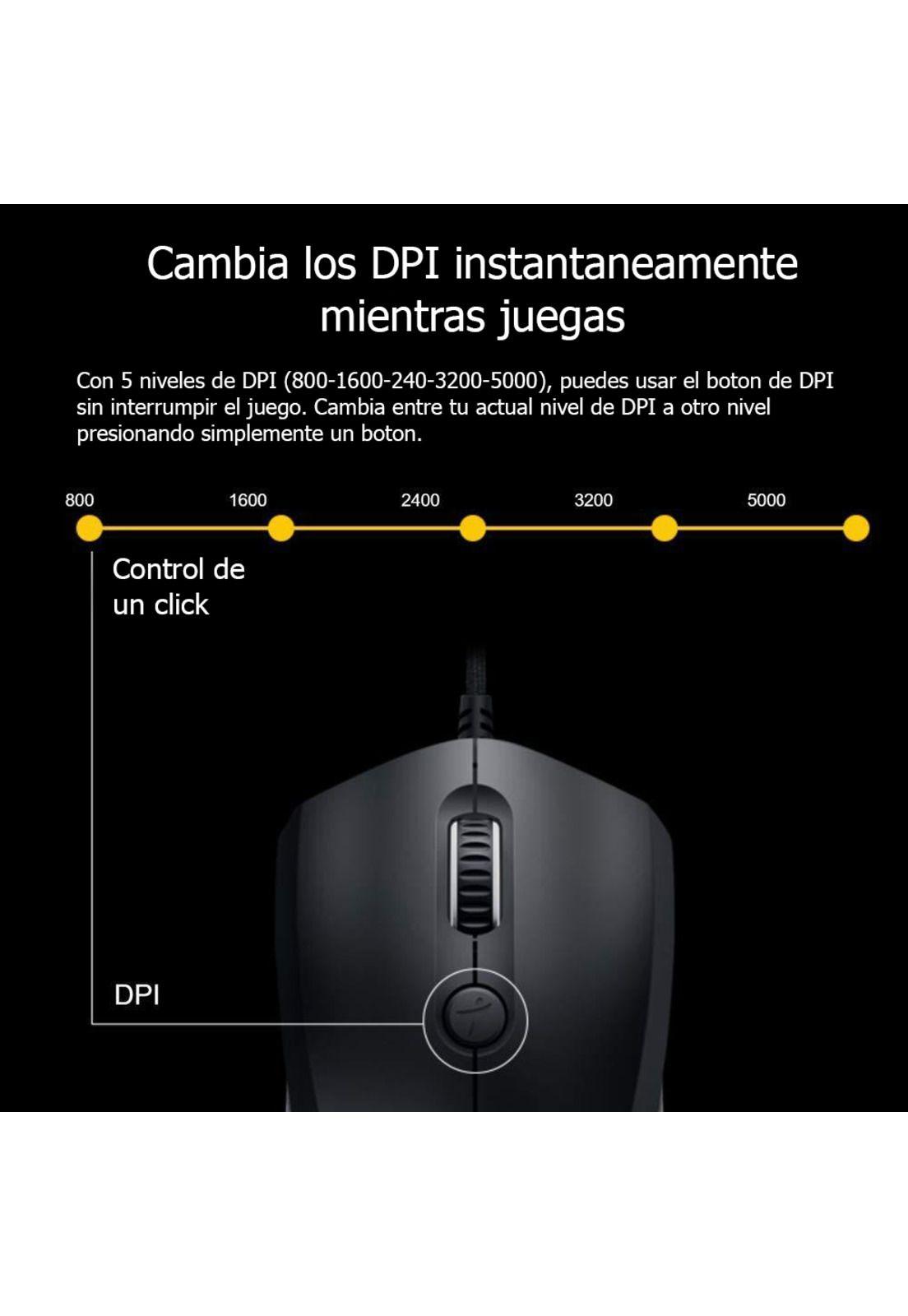 Mouse Gamer Genius Scorpion M6-400 RGB 4 botones 4000 DPI-5