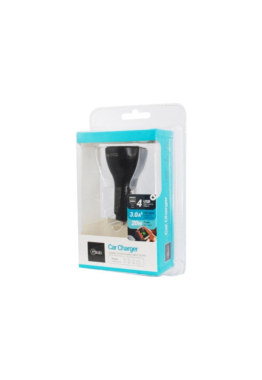 Cargador  4 Puertos USB 3.0 y PD 9273 Mlab-4