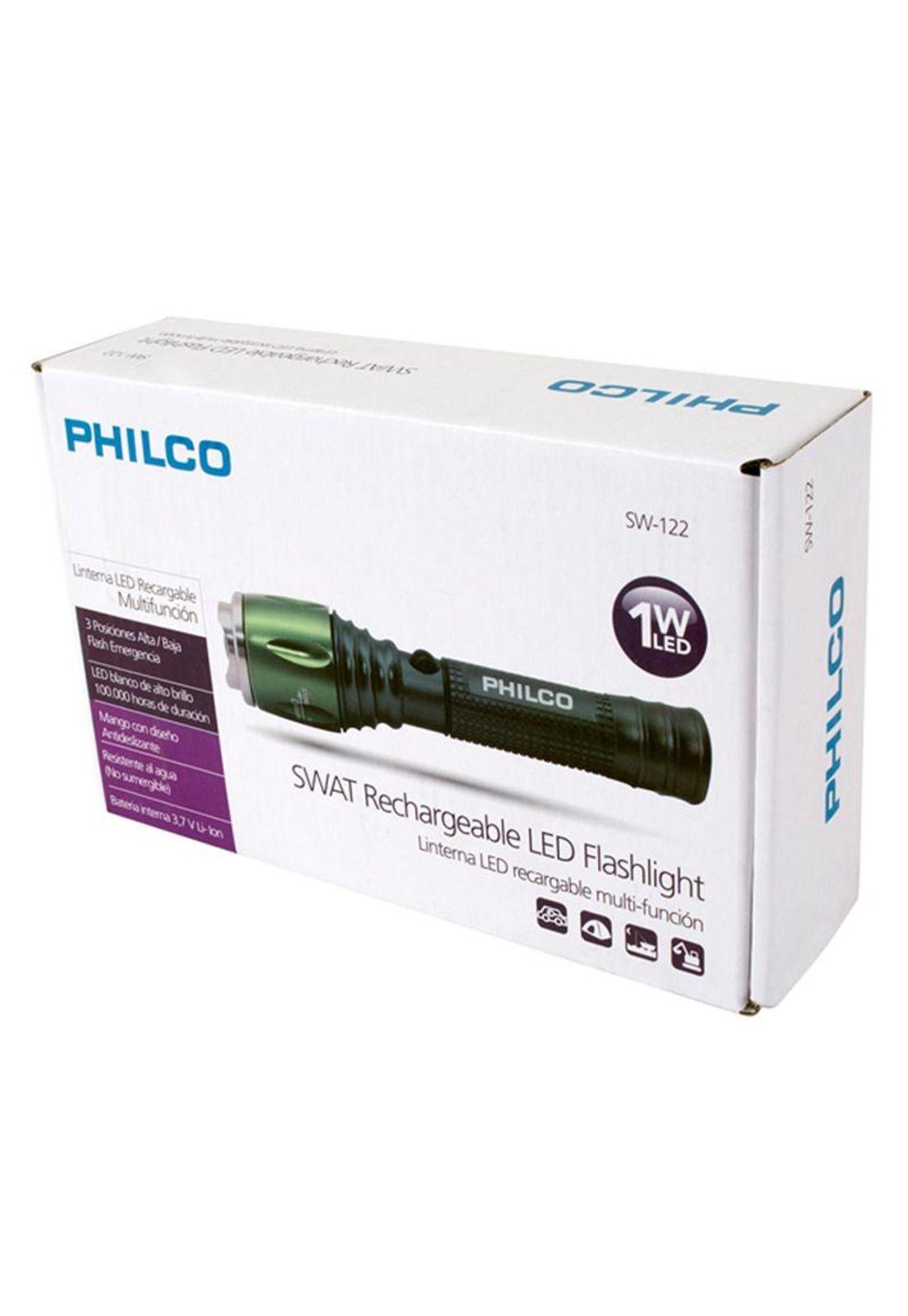 Linterna Recargable 1W C/Zoom Resistente a lluvia Philco-3