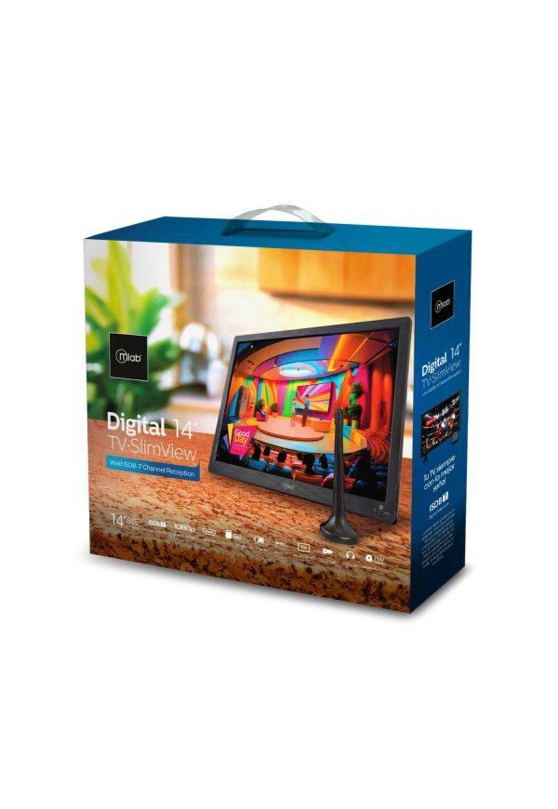 Televisor Portátil Digital Mlab 9452 14" SlimView HDMI-4