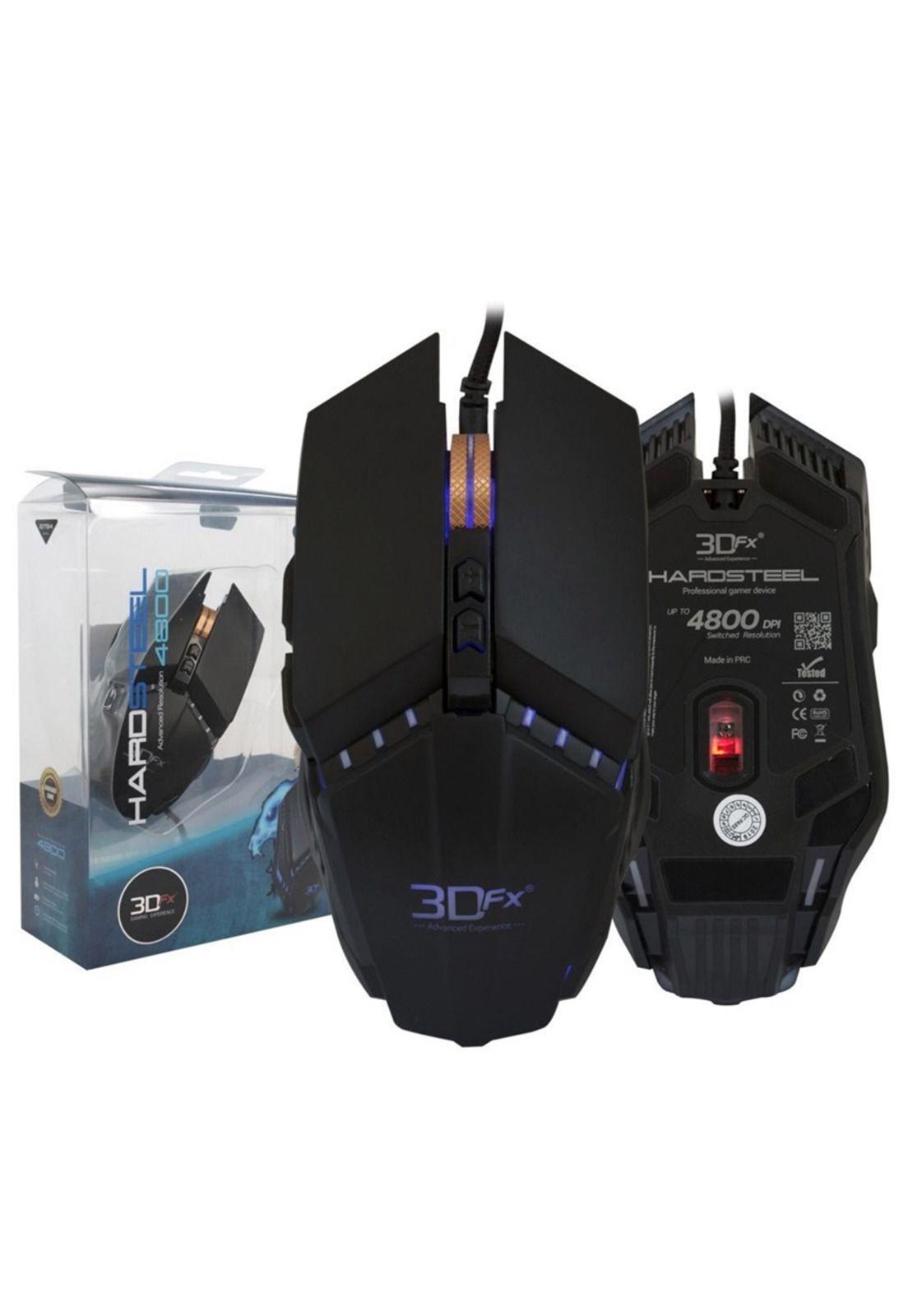 Mouse Gamer 3dfx Hardsteel 7 botones 4800 dpi-2