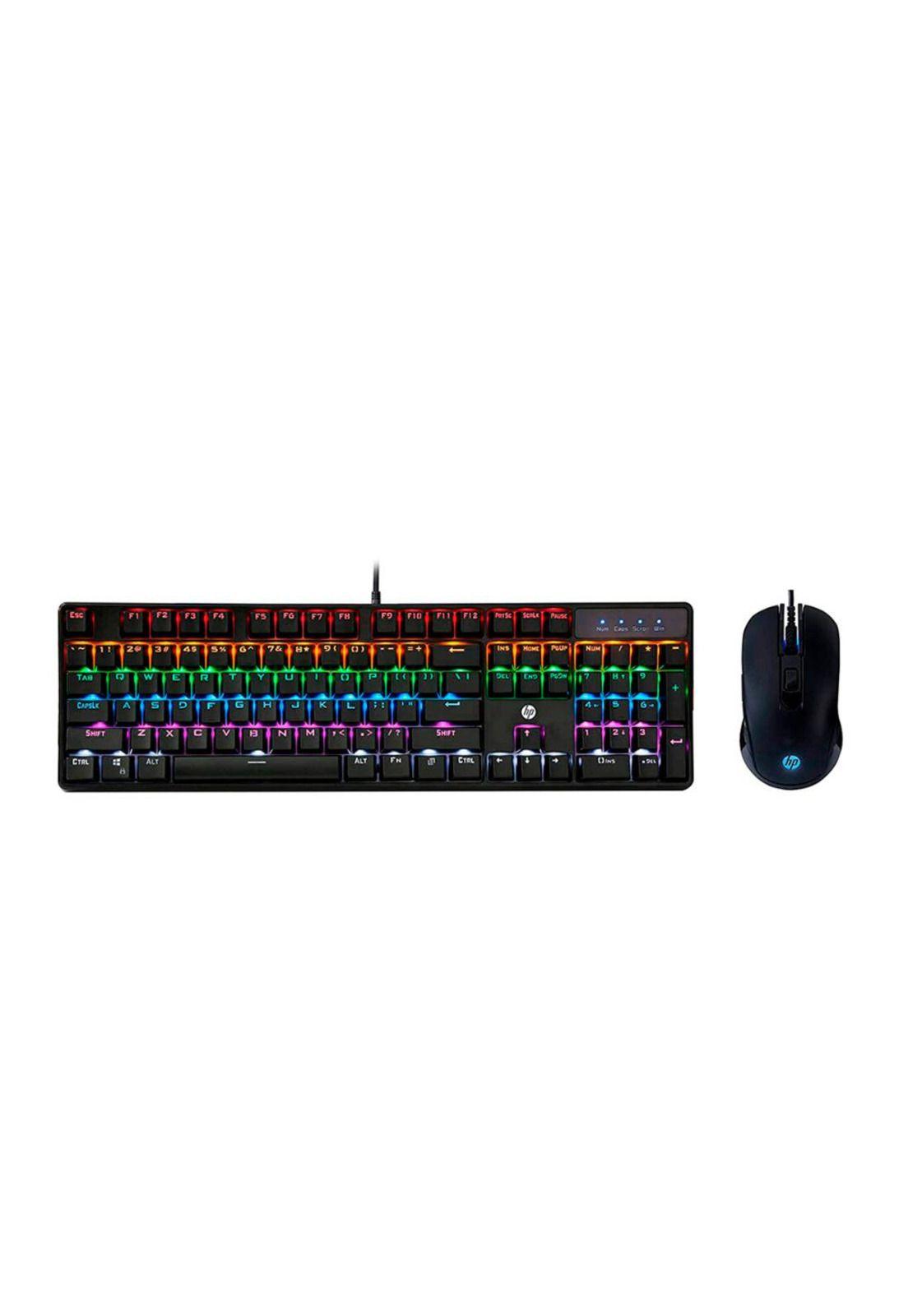 Kit Combo Teclado Mecánico Mouse Gamer HP GM200 Rgb-2