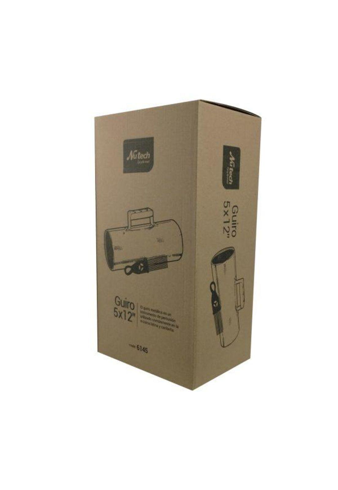 Guiro Metálico Nutech 6145 Abierto 5x12" + Peine Epic-2