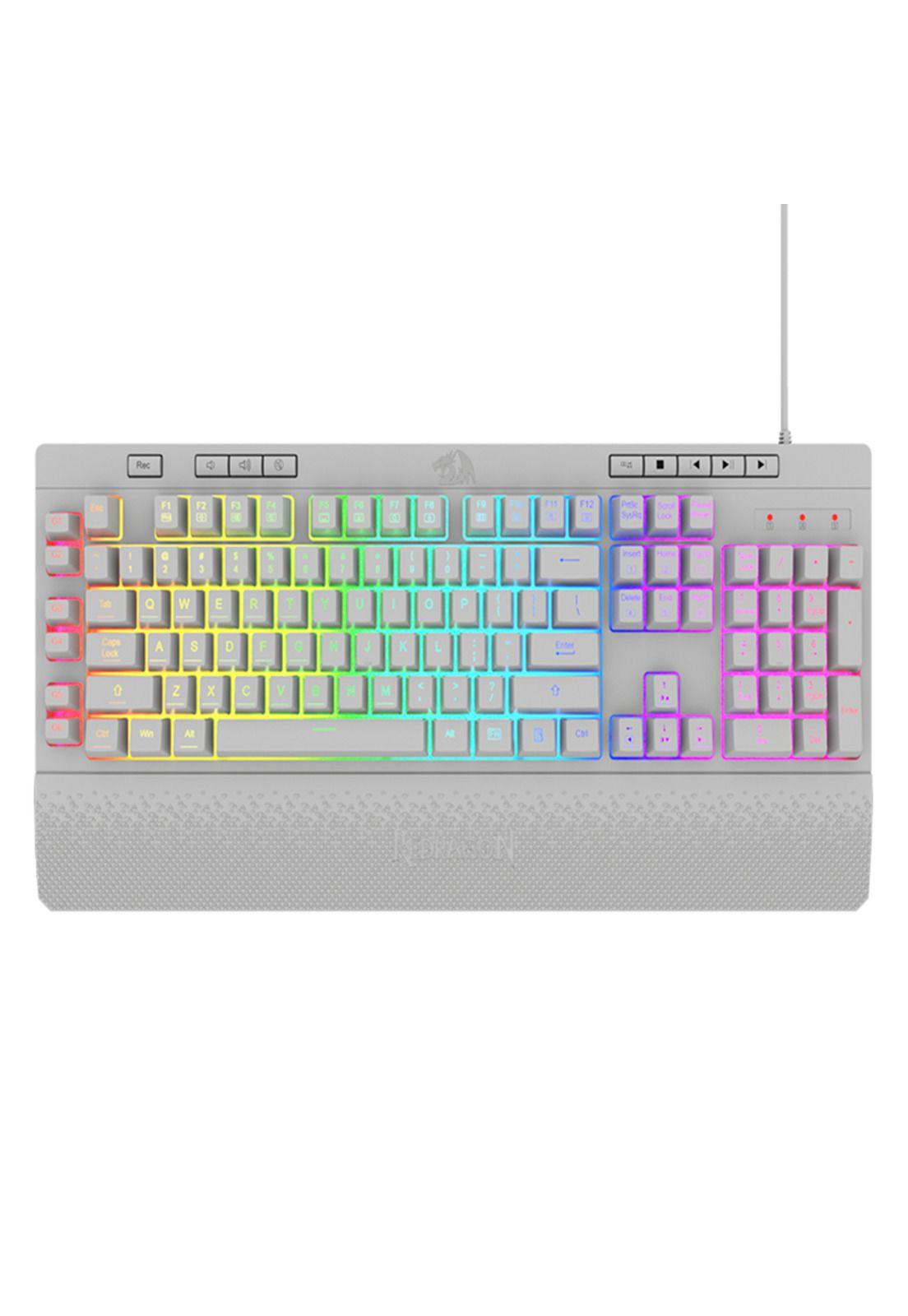 Teclado Gamer Redragon Shiva K512W-Rgb USB Anti Salpicaduras-1