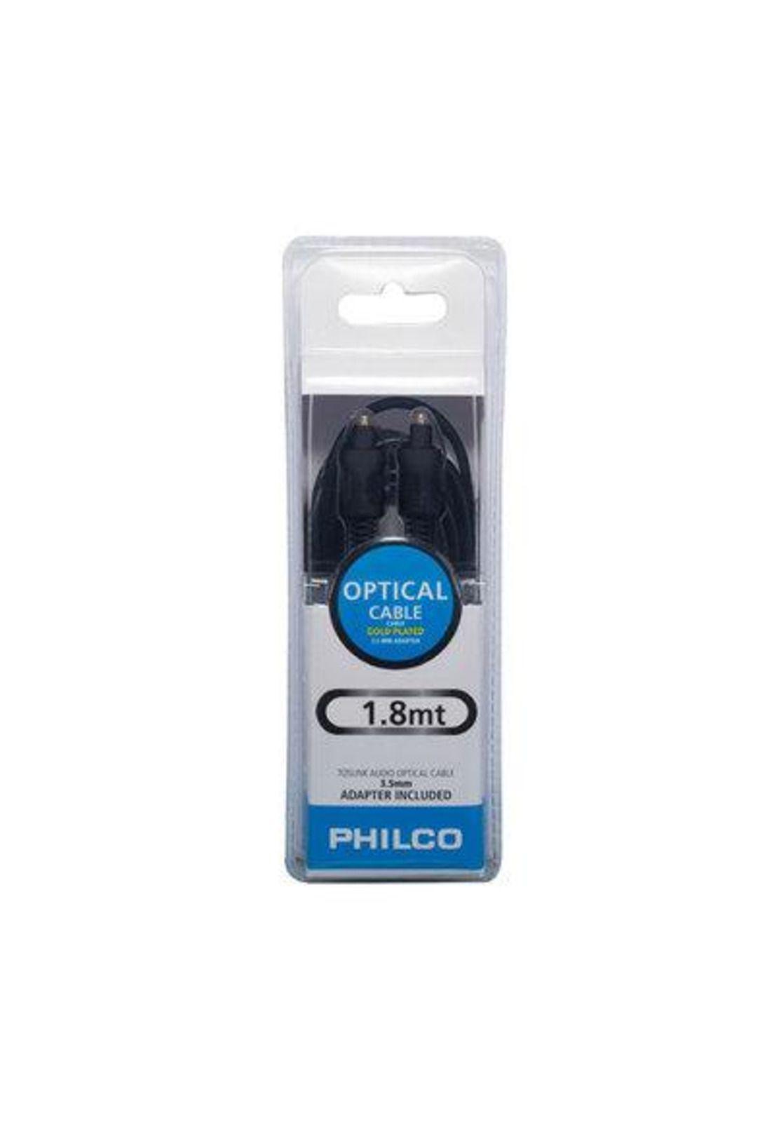 Cable Óptico Philco Toslink 1.8Mts transmisión de audio-1