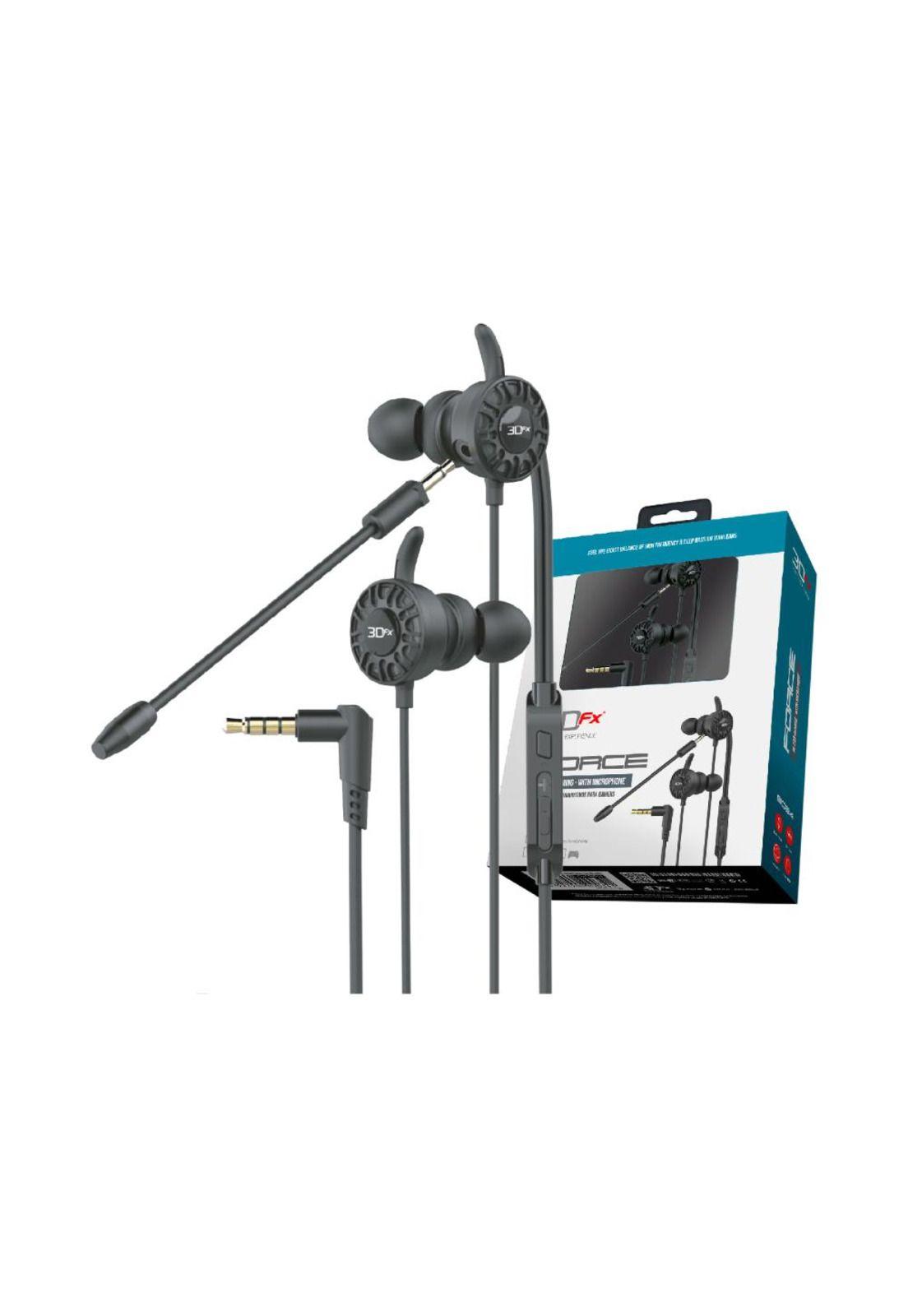 Audifono Gamer 3dfx In-ear Con Mic Desmontable Negro Mlab-4