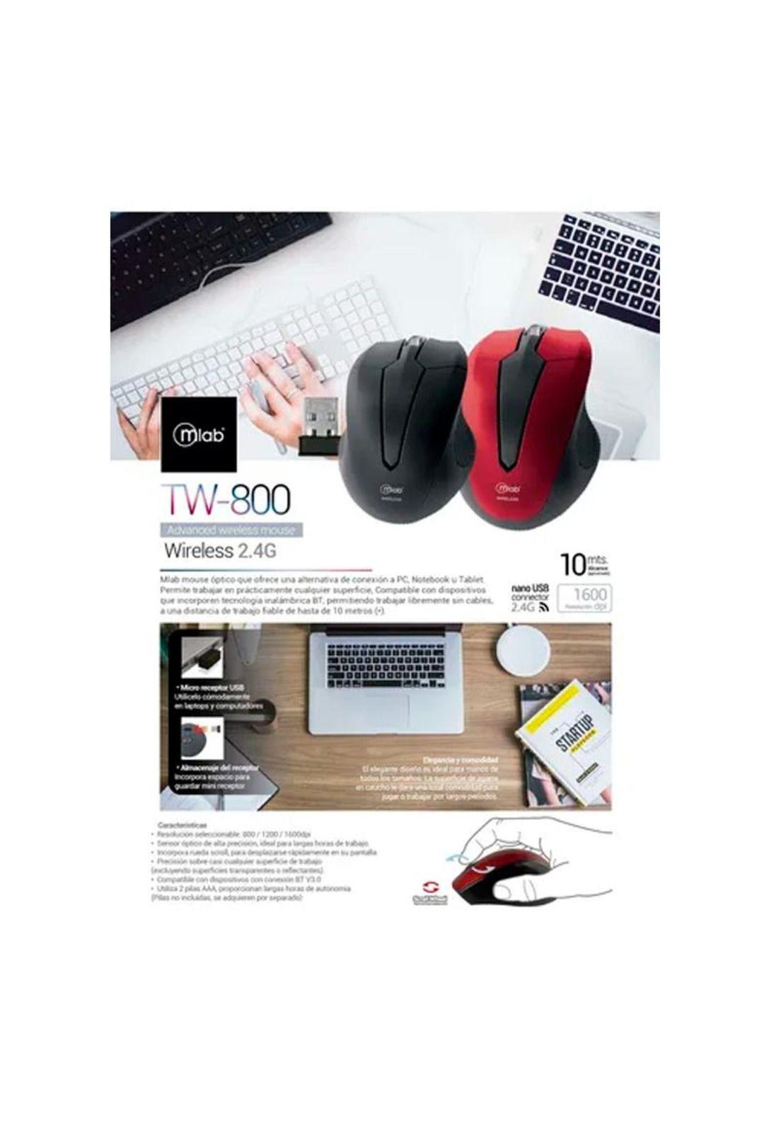 Mlab Mouse Inalambrico Black Color Negro-4