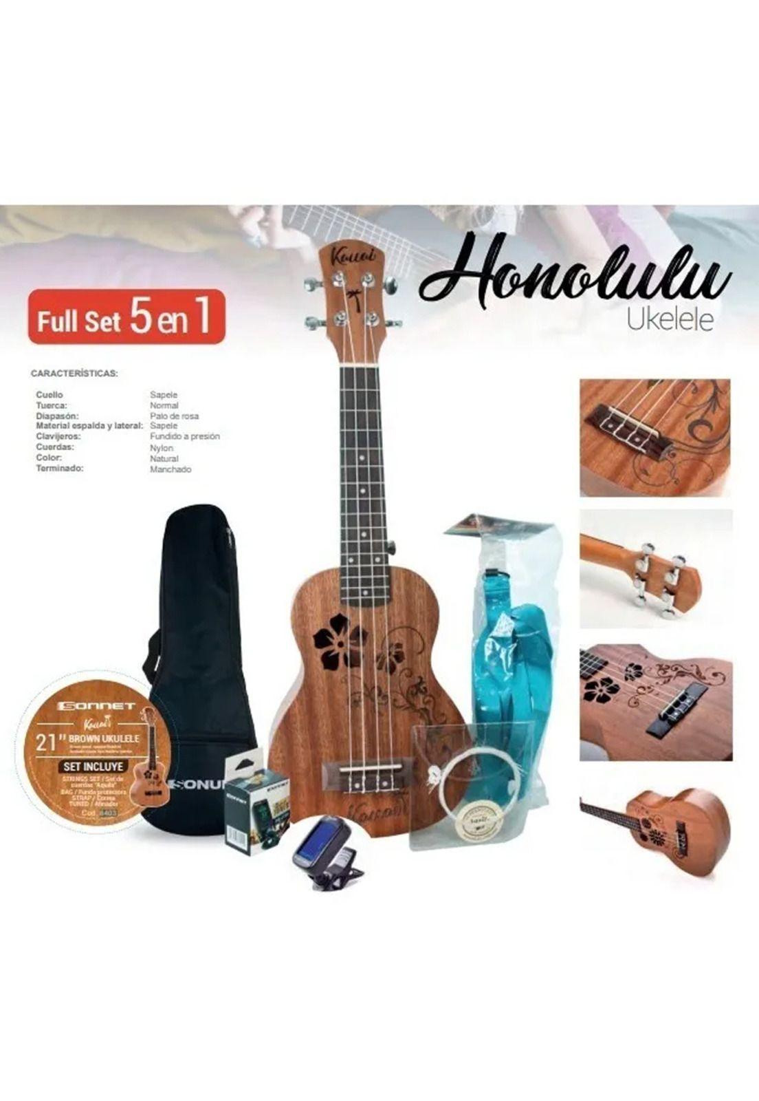 Ukelele Sonun Kauai 21" Full set-3