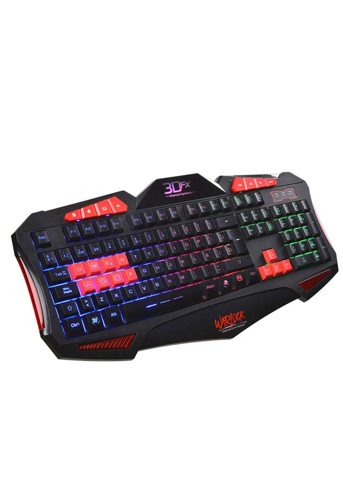 Teclado Gamer 3dfx Warlock 2 Usb 1.5m Negro-0