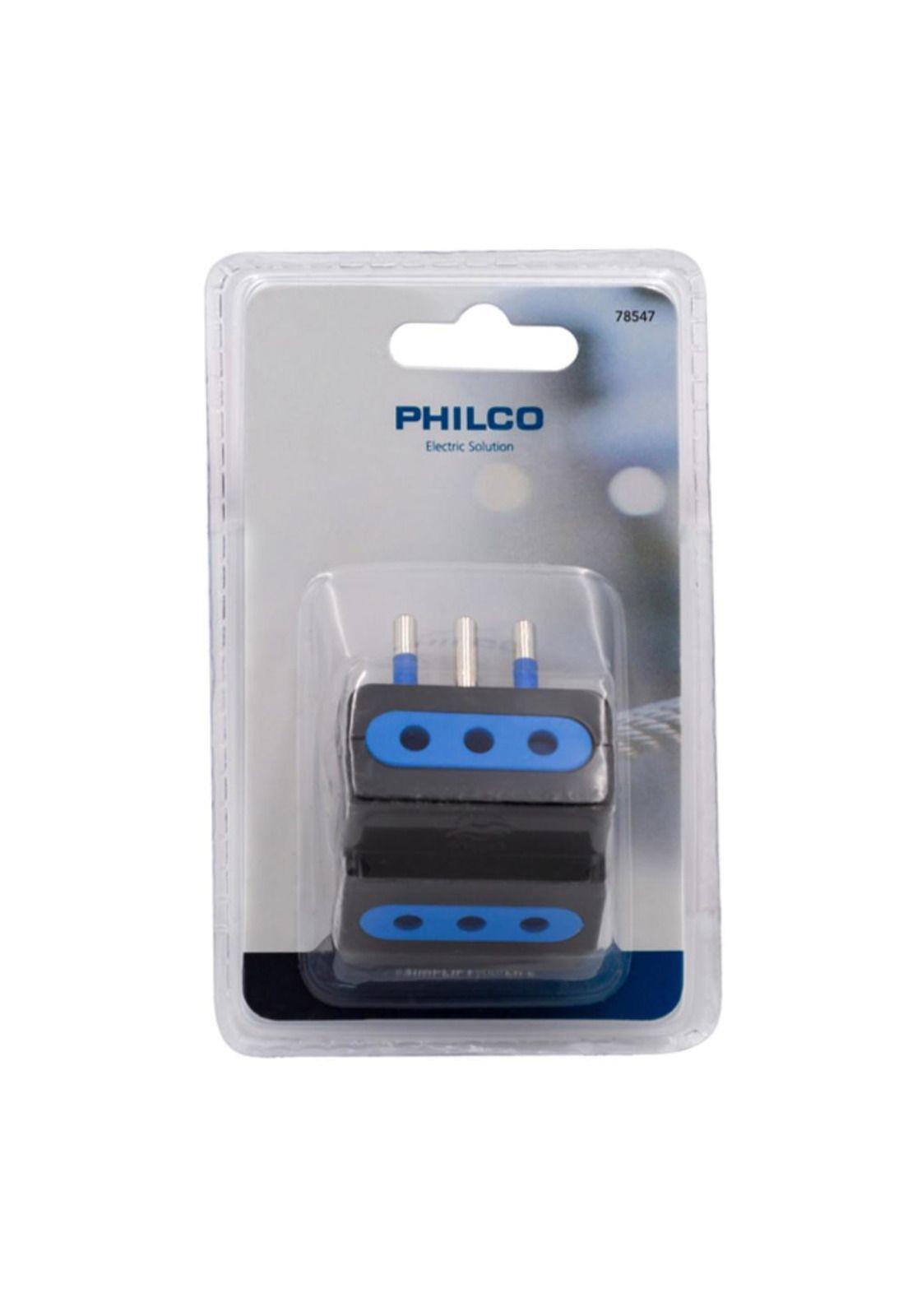 Adaptador Triple 78547 Negro Philco-2