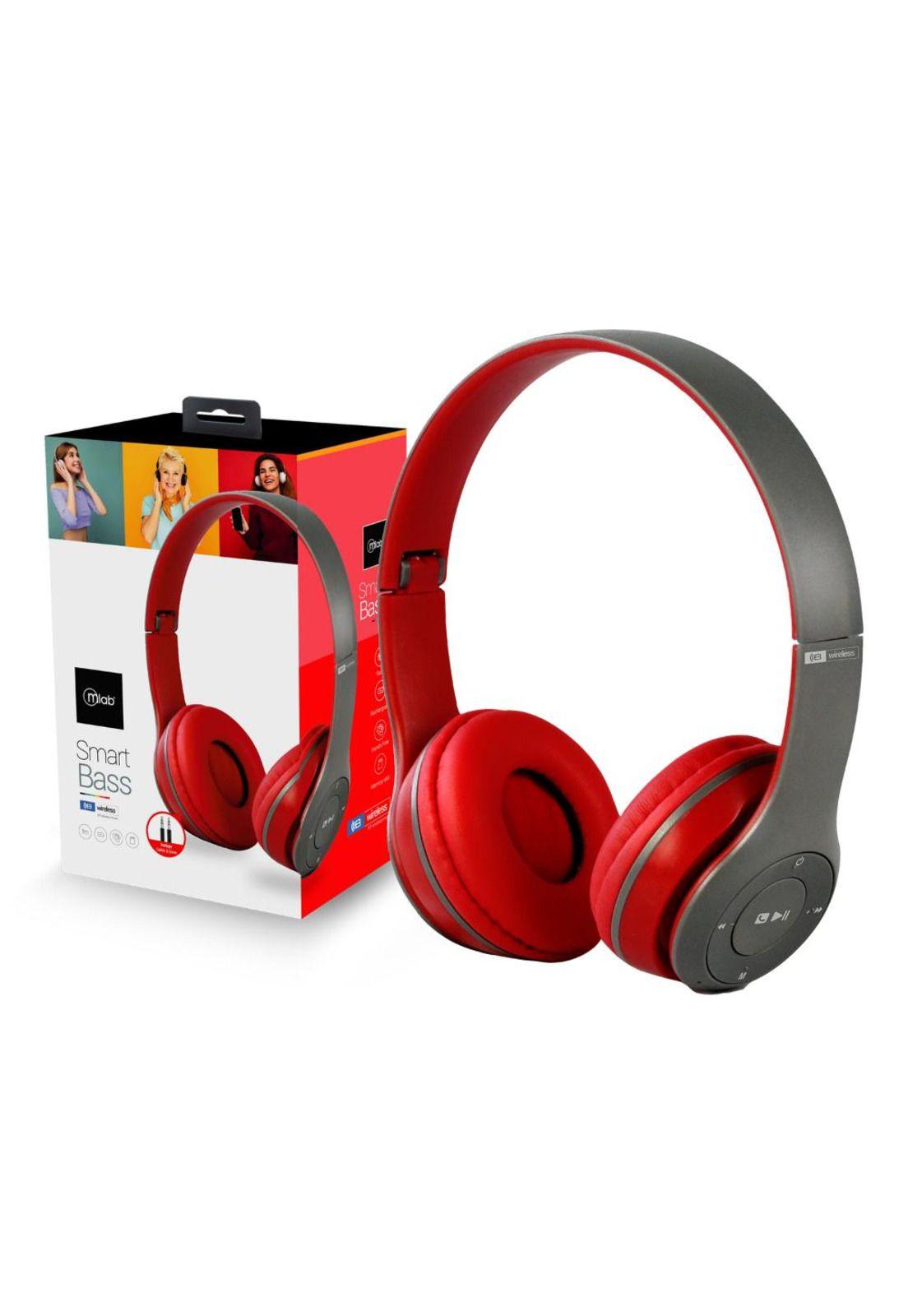Audífonos Over Ear Smart Bass Bluetooth Mlab Rojo-0
