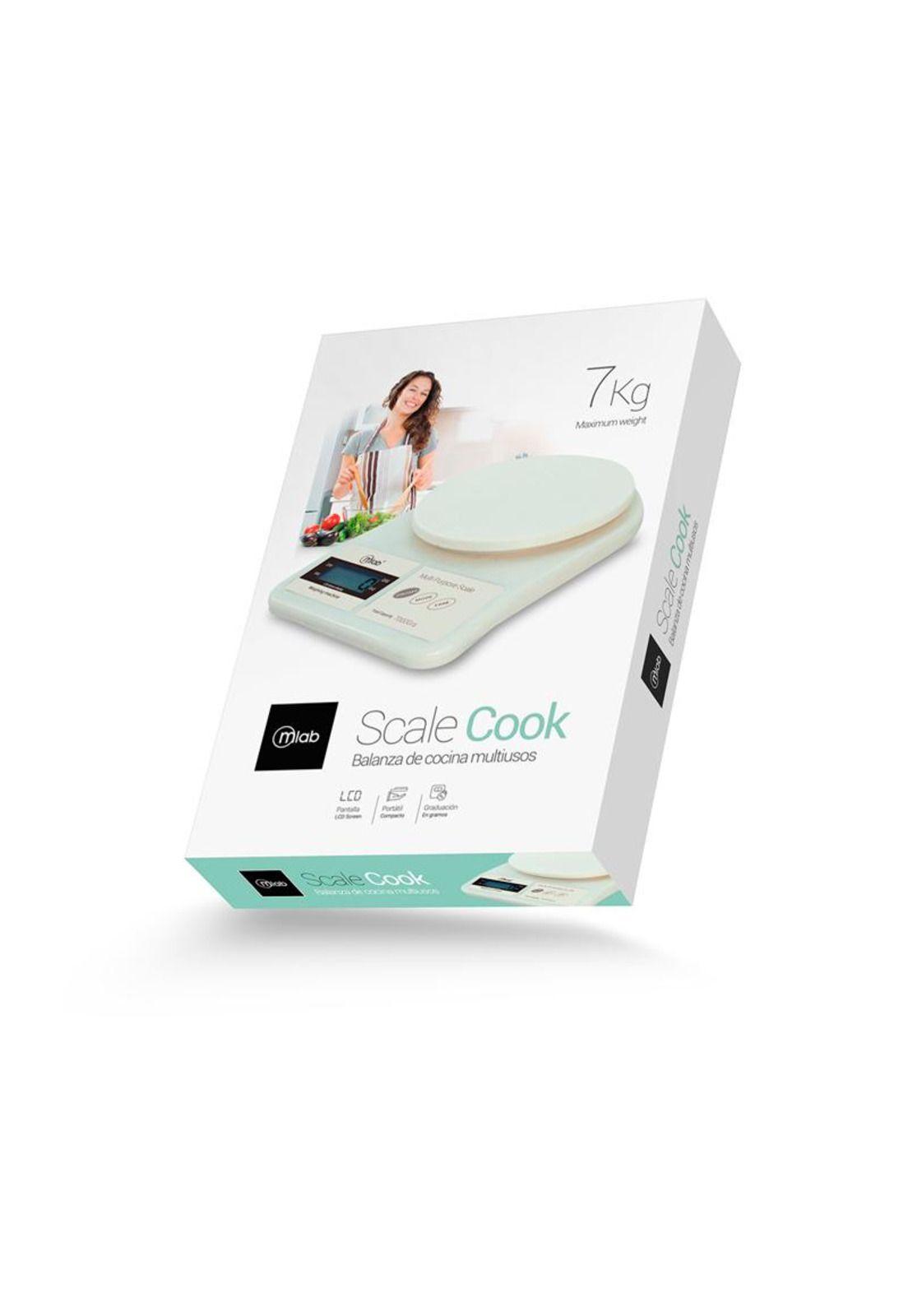 Balanza Digital De Cocina Scale Cook 7kg Mlab Capacidad Máxima 7 Kg Color Blanco-2