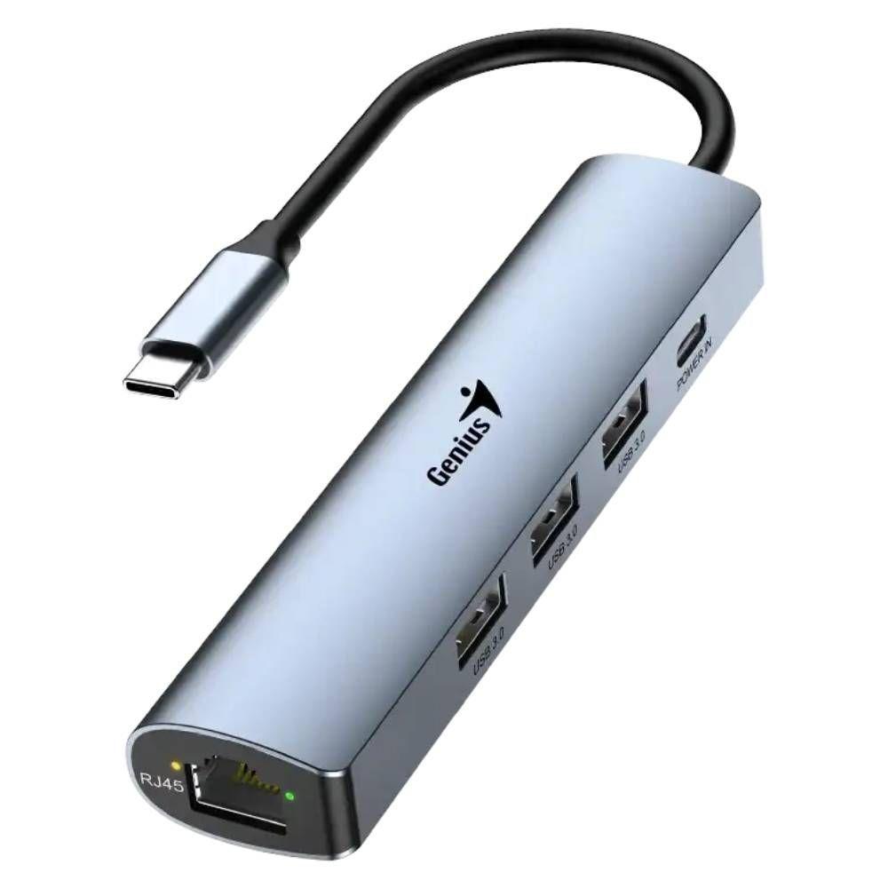 UB 5 EN 1/ con Ethernet Gigabit  Plug TIPO -C / JACK RJ-45 / PD / USB 3.0-2