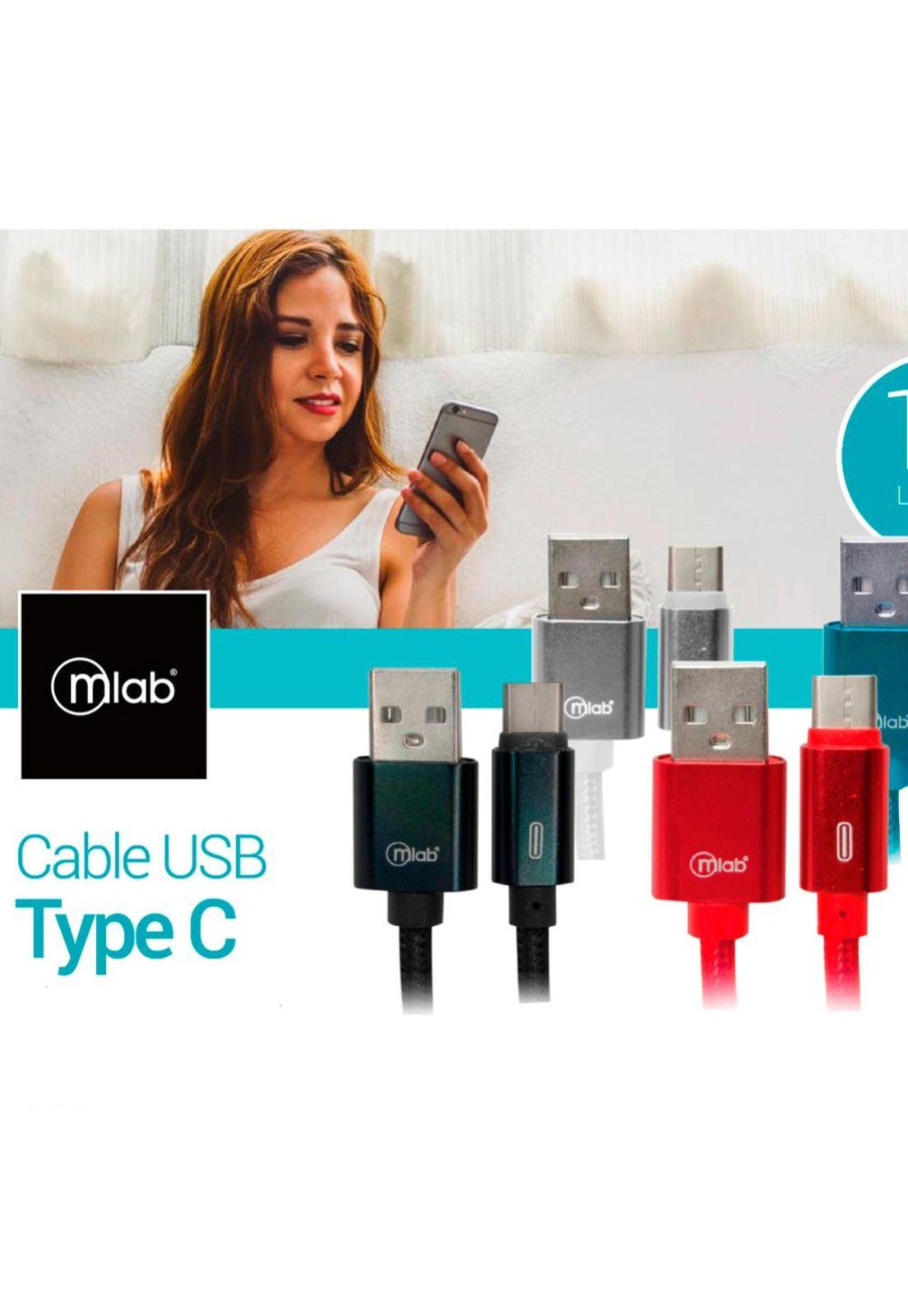 Cable Usb A Tipo C Rojo Mlab 1mts-2