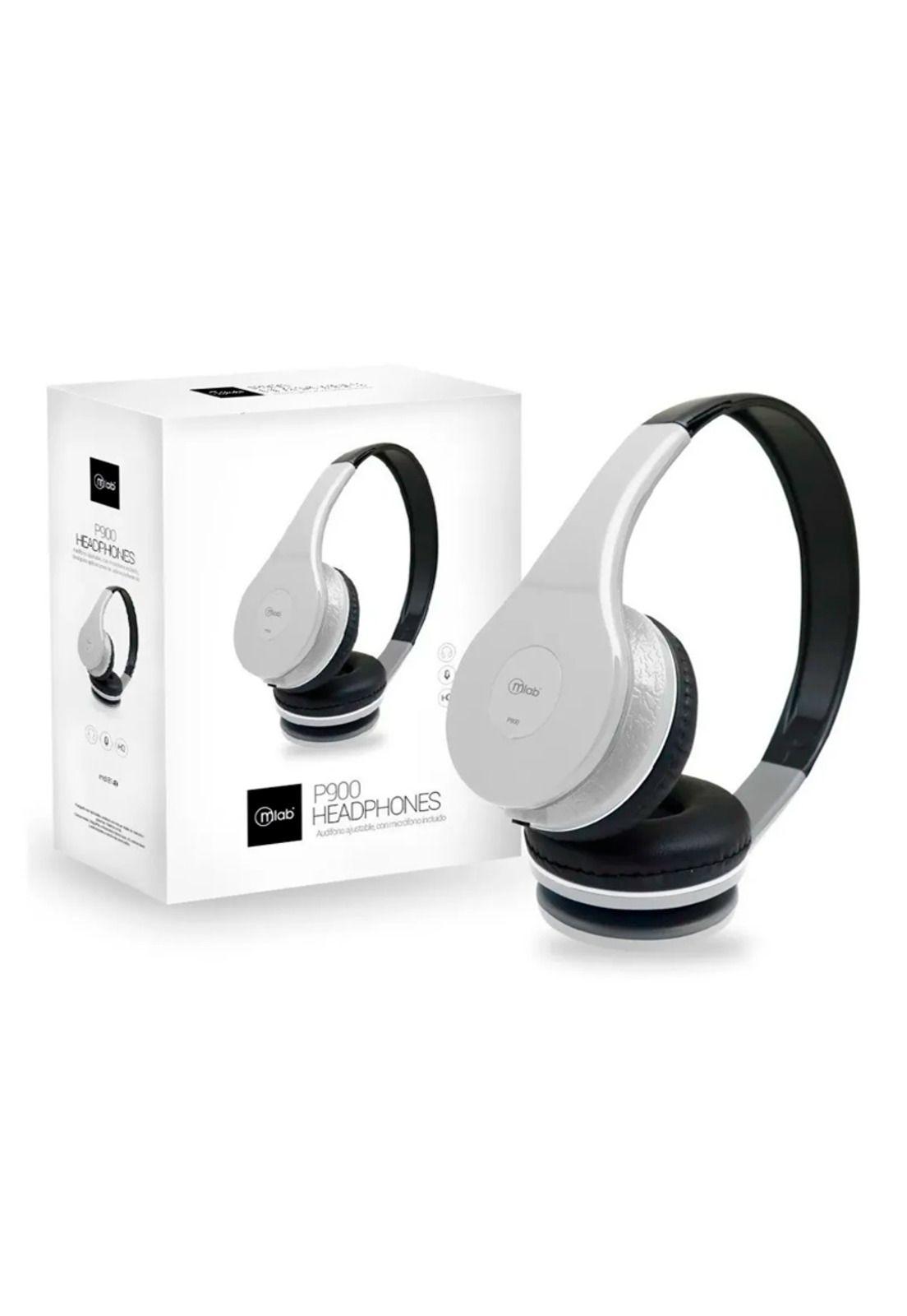 Audífonos Over Ear Blancos Alámbricos Con Micrófono Mlab-2