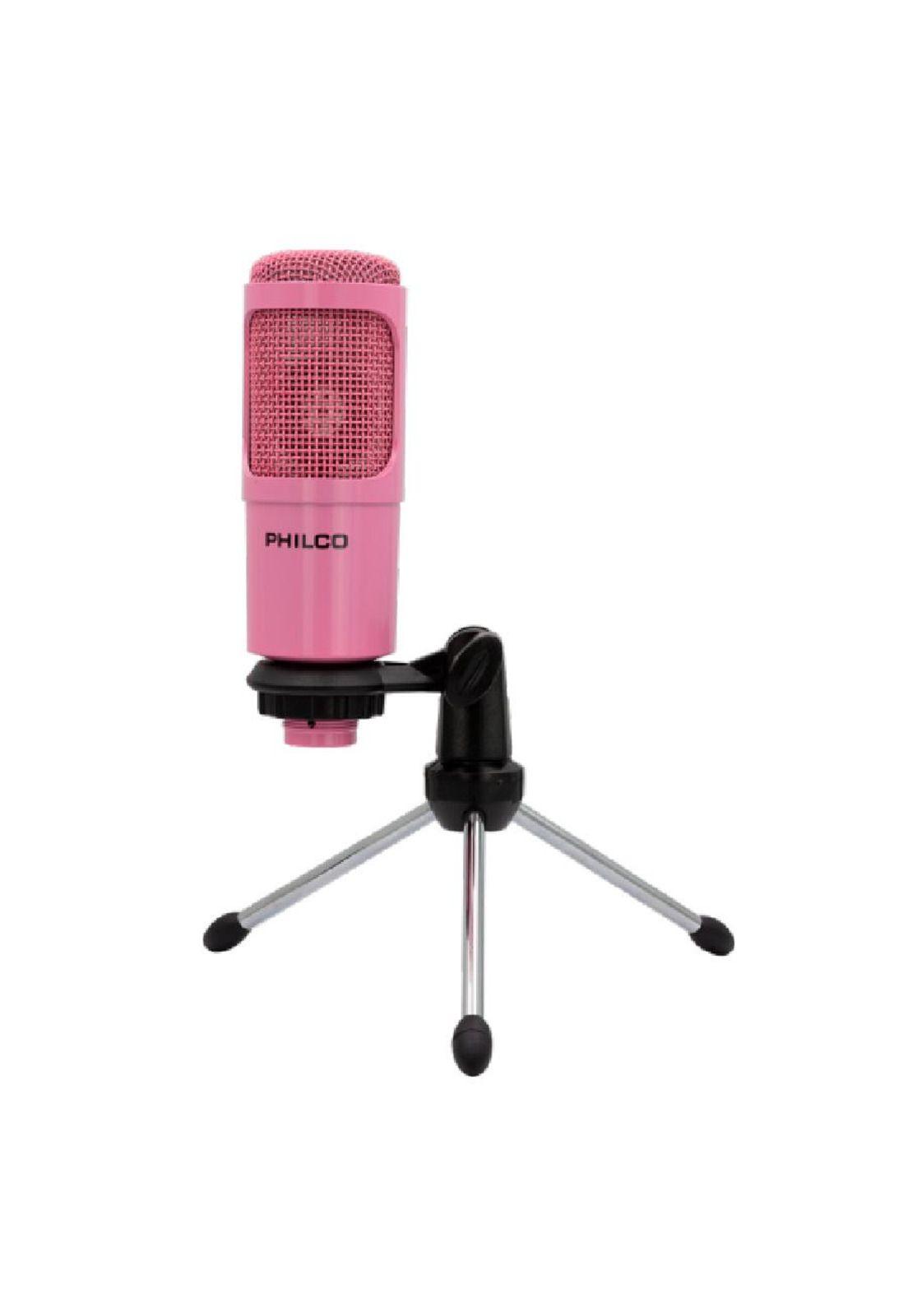 Micrófono Condensador para Streaming Philco USB Cuerpo Metálico-0