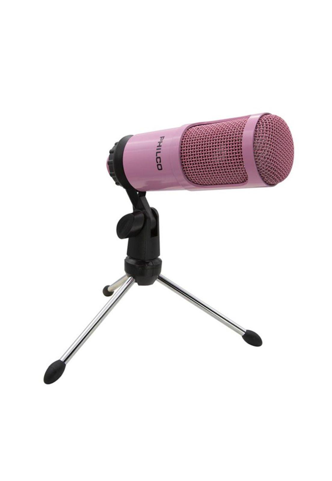 Micrófono Condensador para Streaming Philco USB Cuerpo Metálico-3