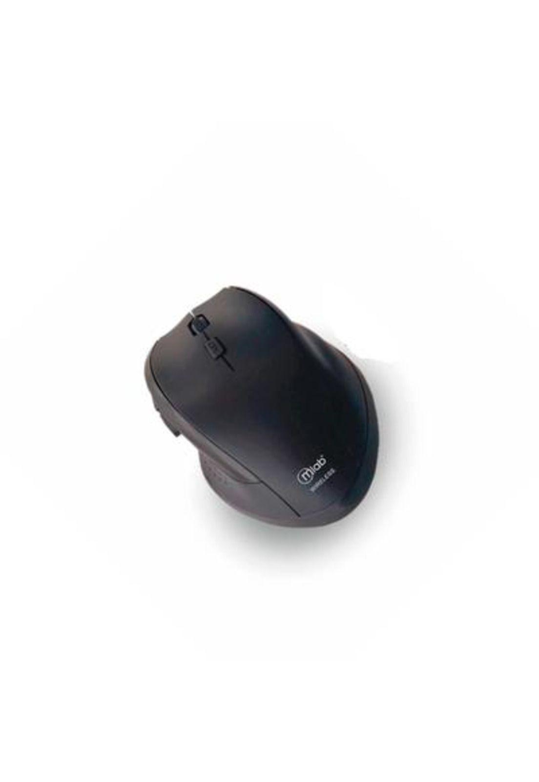 Mouse Ergo Shape Ergonomic Inalámbrico Usb Mlab Negro-2