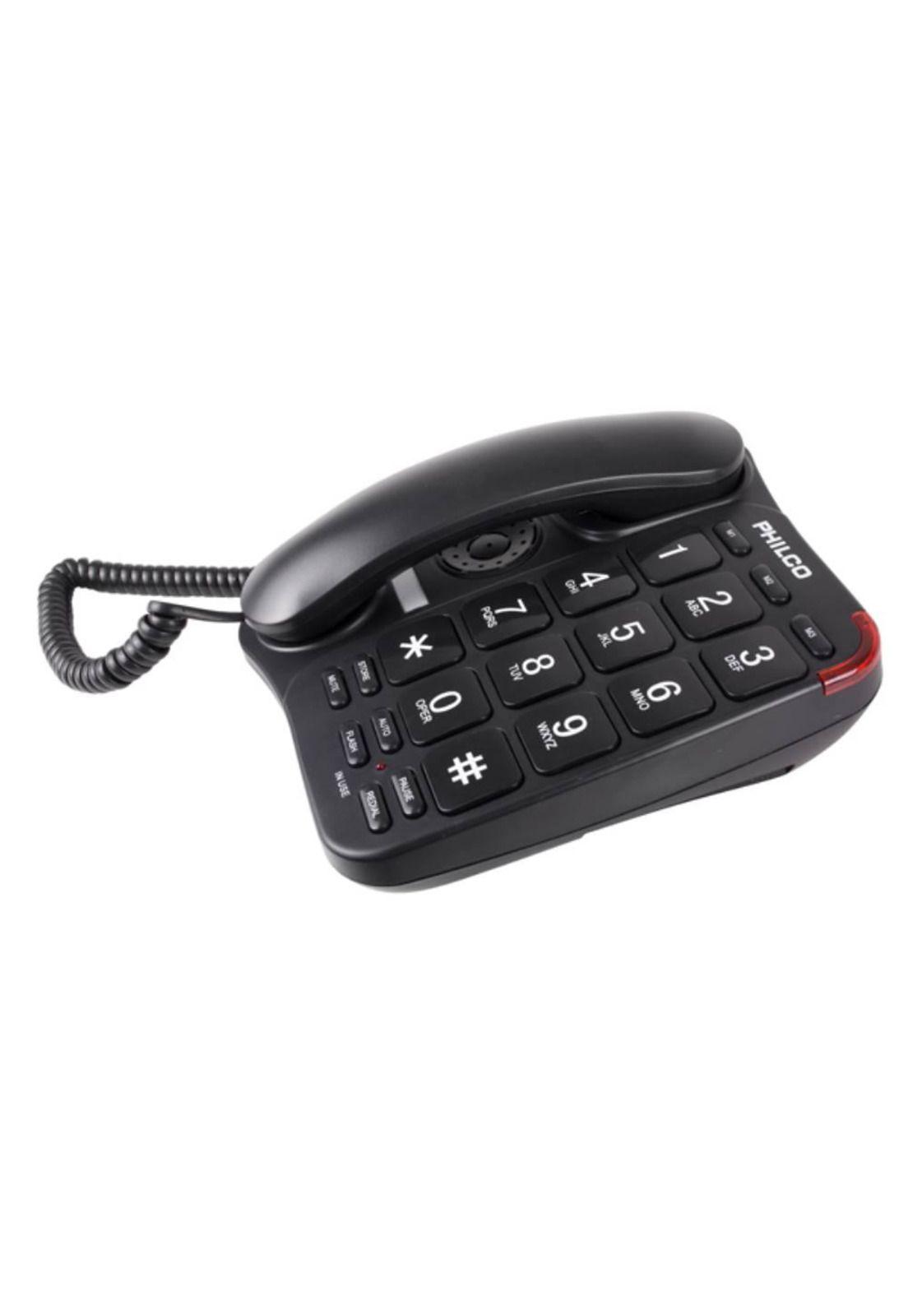 Teléfono Fijo Philco Con números 3 Teclas de Discado One Touch-1
