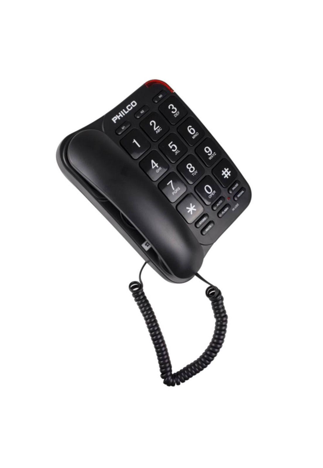 Teléfono Fijo Philco Con números 3 Teclas de Discado One Touch-2