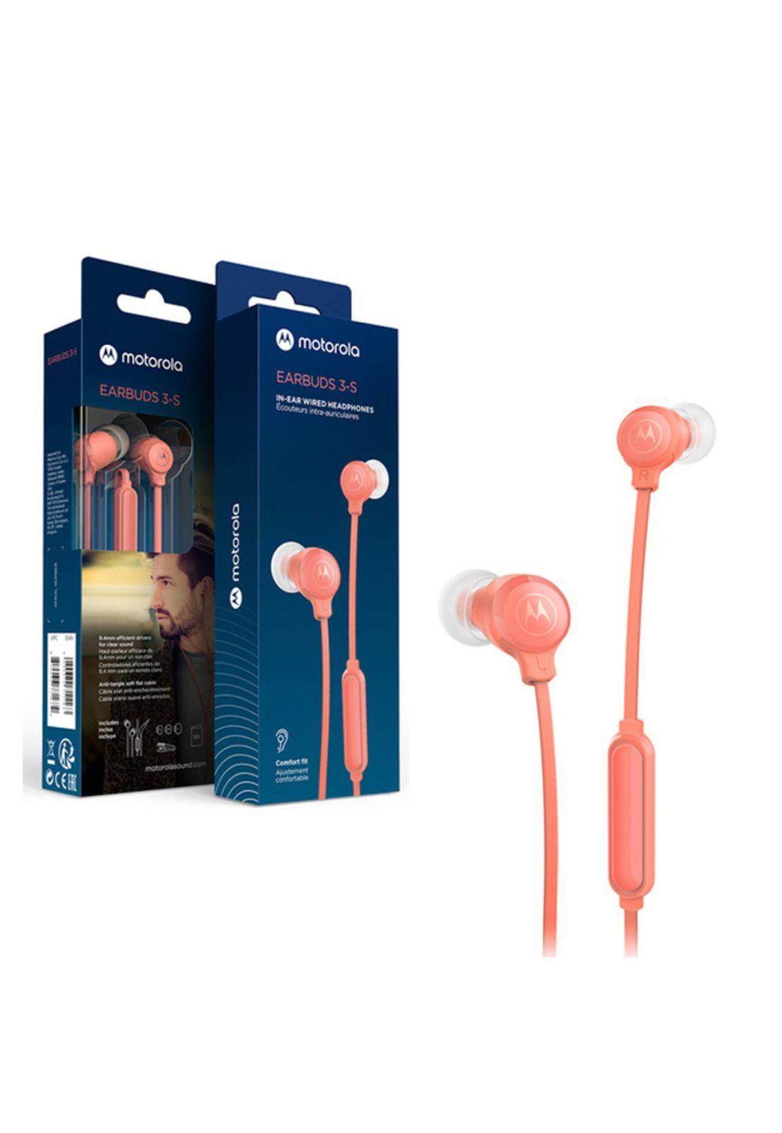 Earbuds3-S Audífonos Motorola M/Libres Peach-0