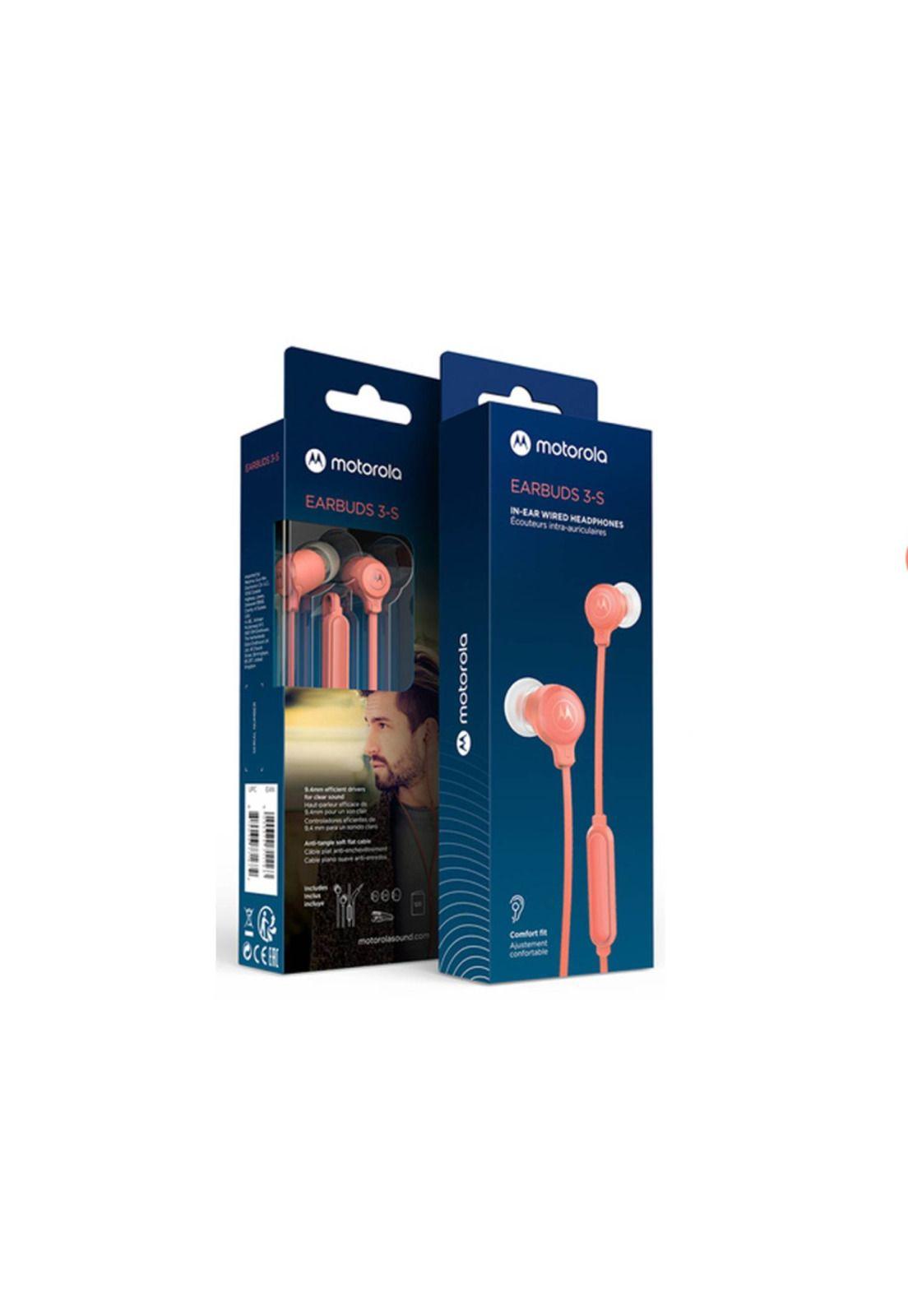 Earbuds3-S Audífonos Motorola M/Libres Peach-2